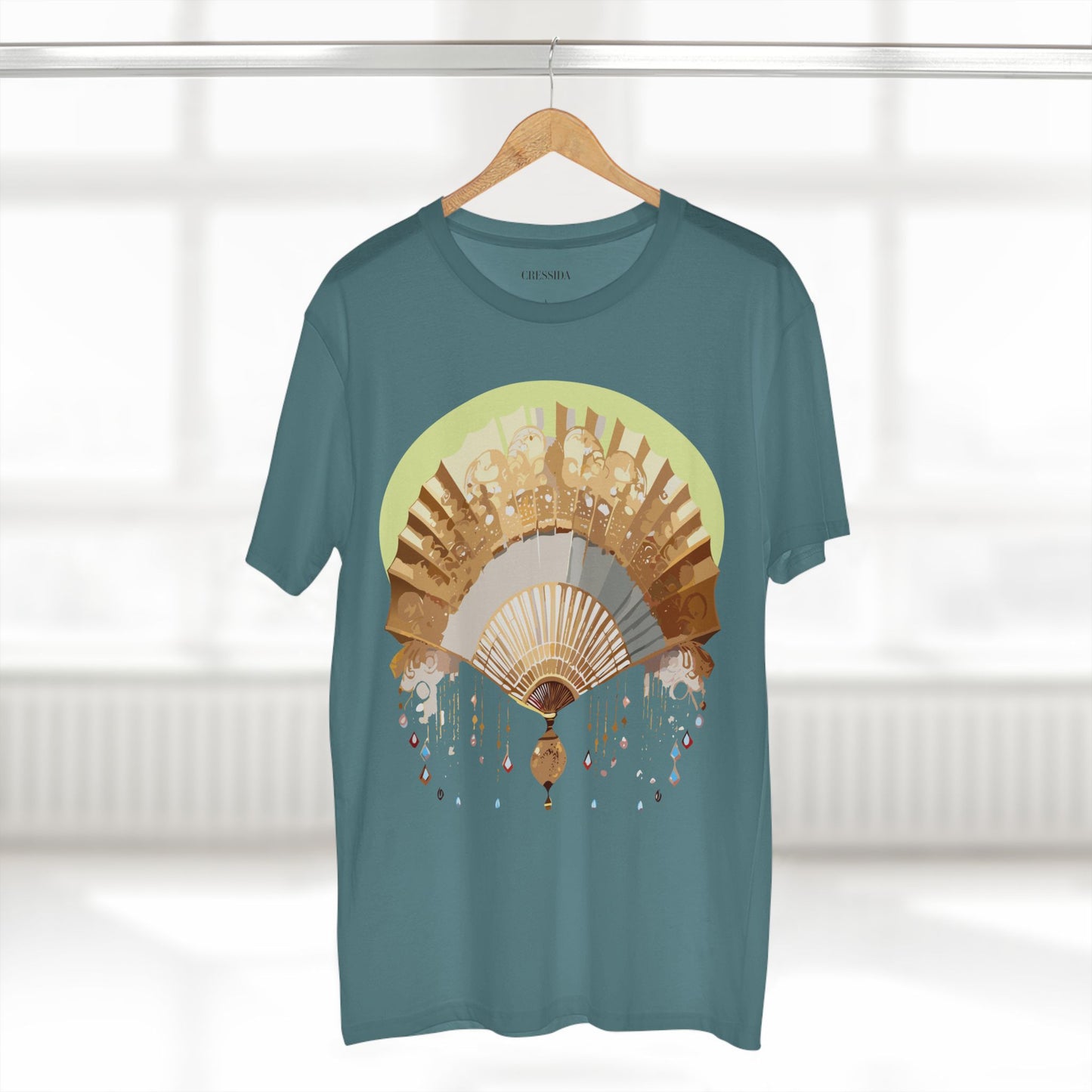 Fan shirt, Shirt with Fan, Tee Shirt with Antique Fan