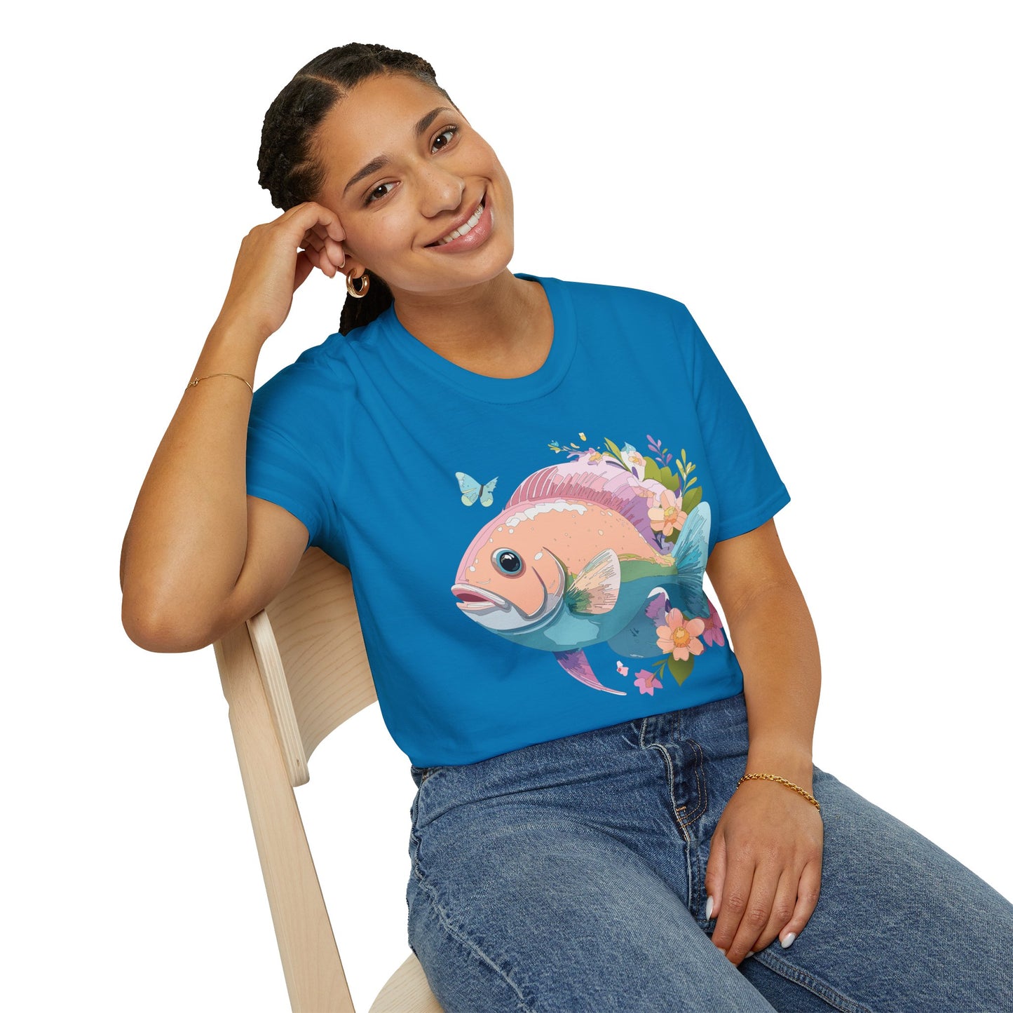 Fish Art Design Shirt, T Shirt with Fish, Graphic Shirt, Tee Shirt with Graphic Design, Shirt with Fish Graphic Art