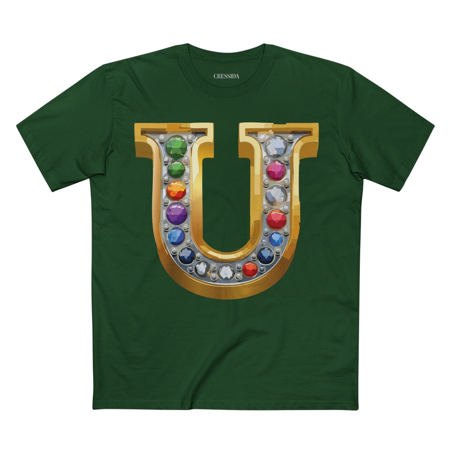 Letter Shirt, Shirt with Letters, Tee Shirt with Gold Letters