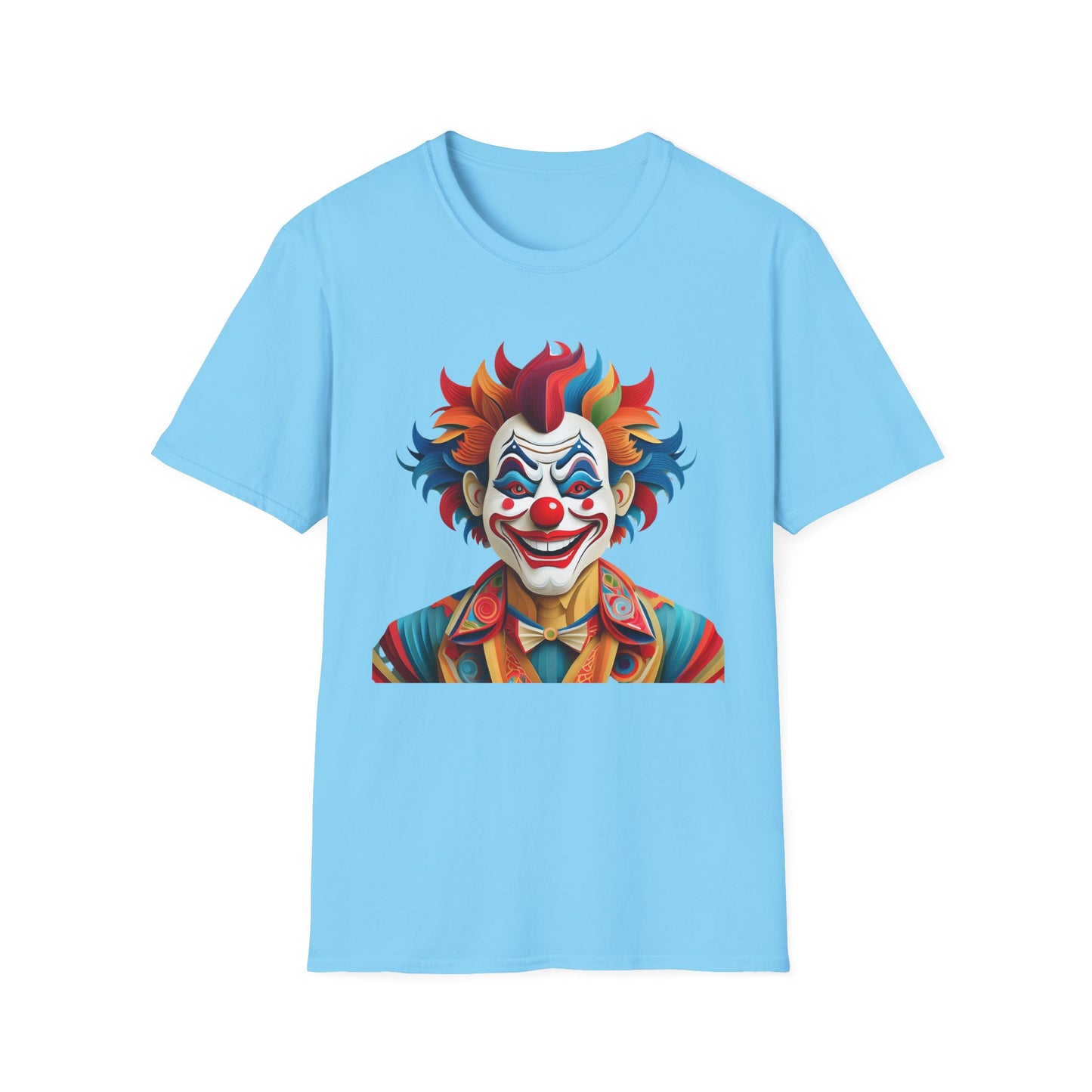 Clown Shirt, T Shirt with Clown, Funny Man Shirt, Tee Shirt with Funny Man, Circus Shirt, Shirt with Circus, Scary Man Shirt, Shirt with Scary Man