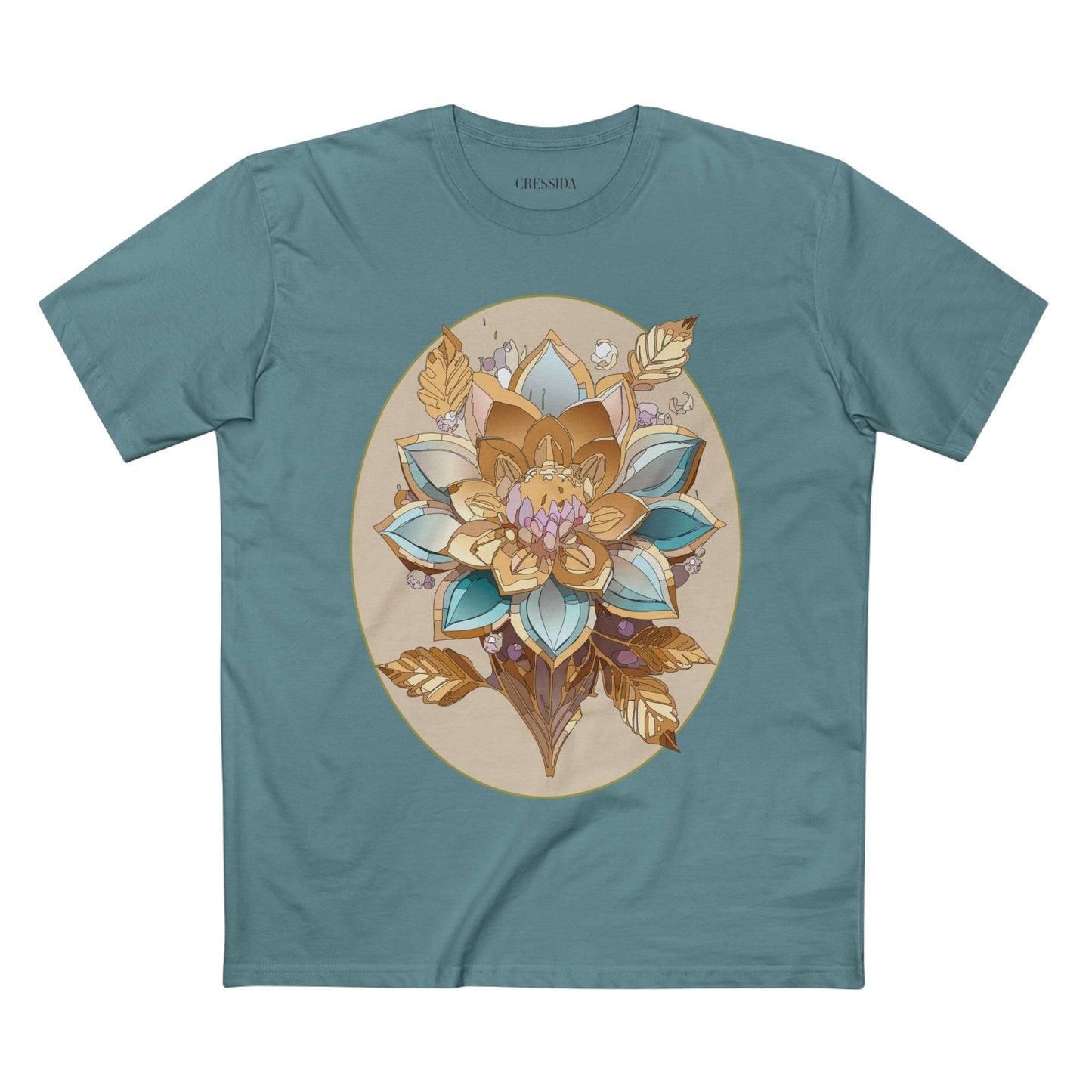 Floral Shirt, Shirt with Flower, Tee Shirt with Antique Flower