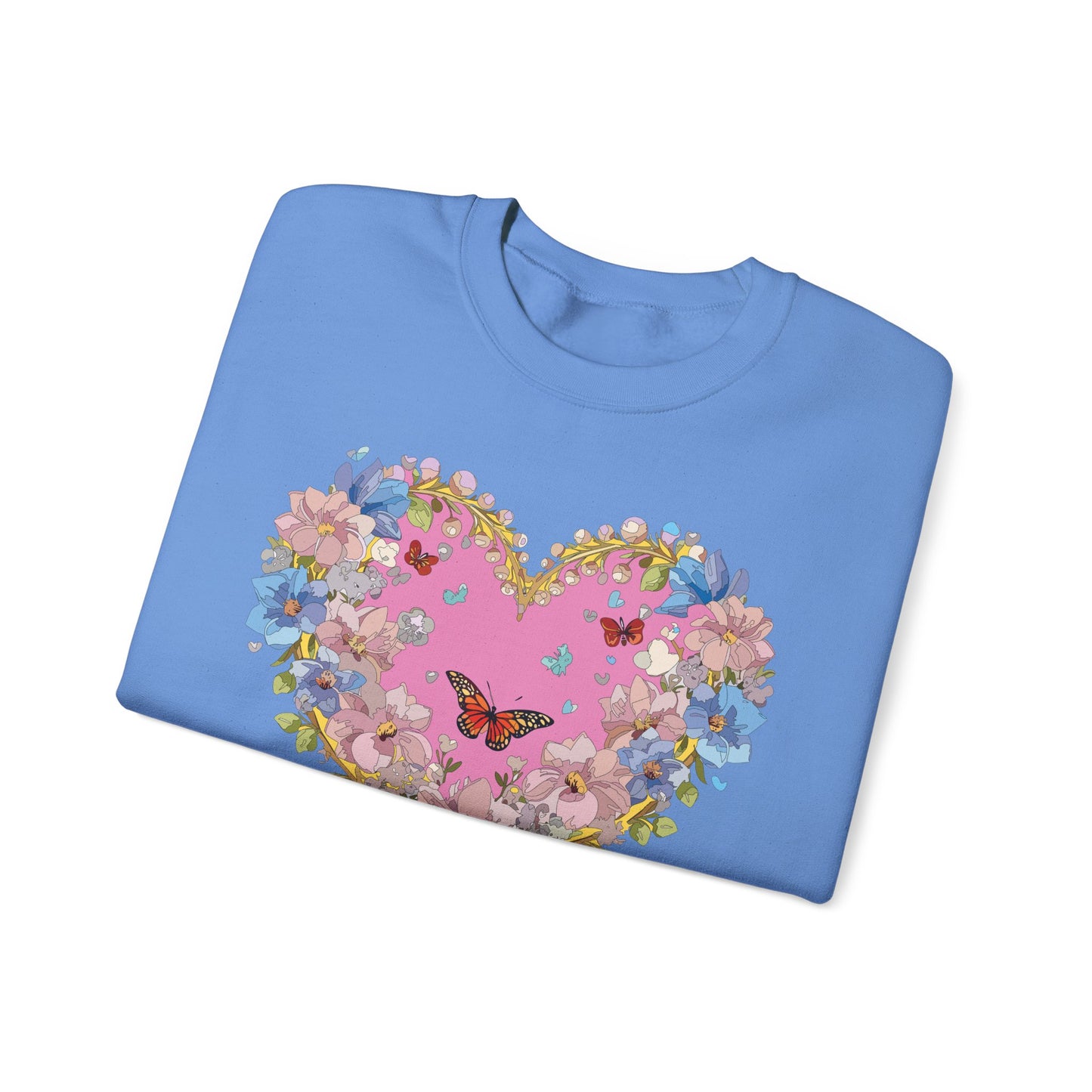 Floral Heart Sweatshirt, Floral Love Sweatshirt, Valentine's Day Sweatshirt, Heart Floral Sweatshirt