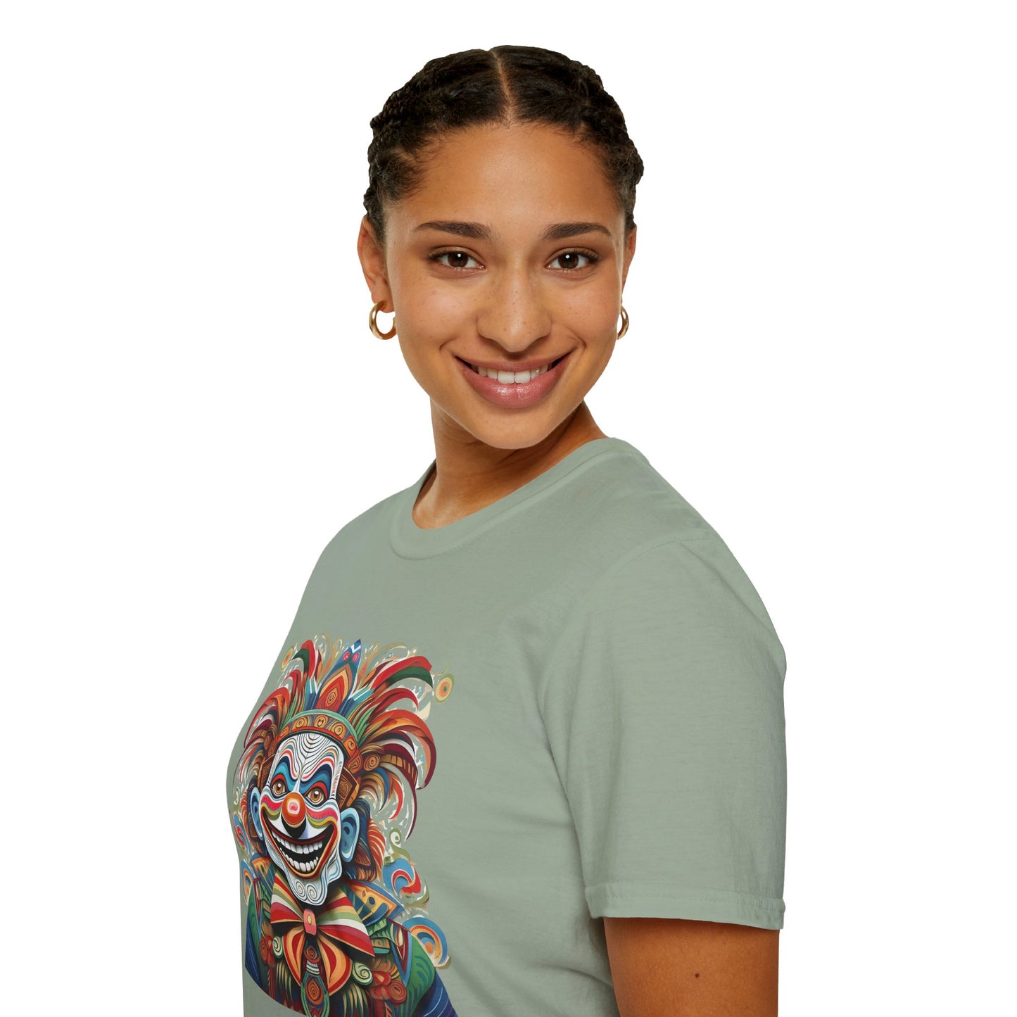 Clown Shirt, T Shirt with Clown, Funny Man Shirt, Tee Shirt with Funny Man, Circus Shirt, Shirt with Circus, Scary Man Shirt, Shirt with Scary Man