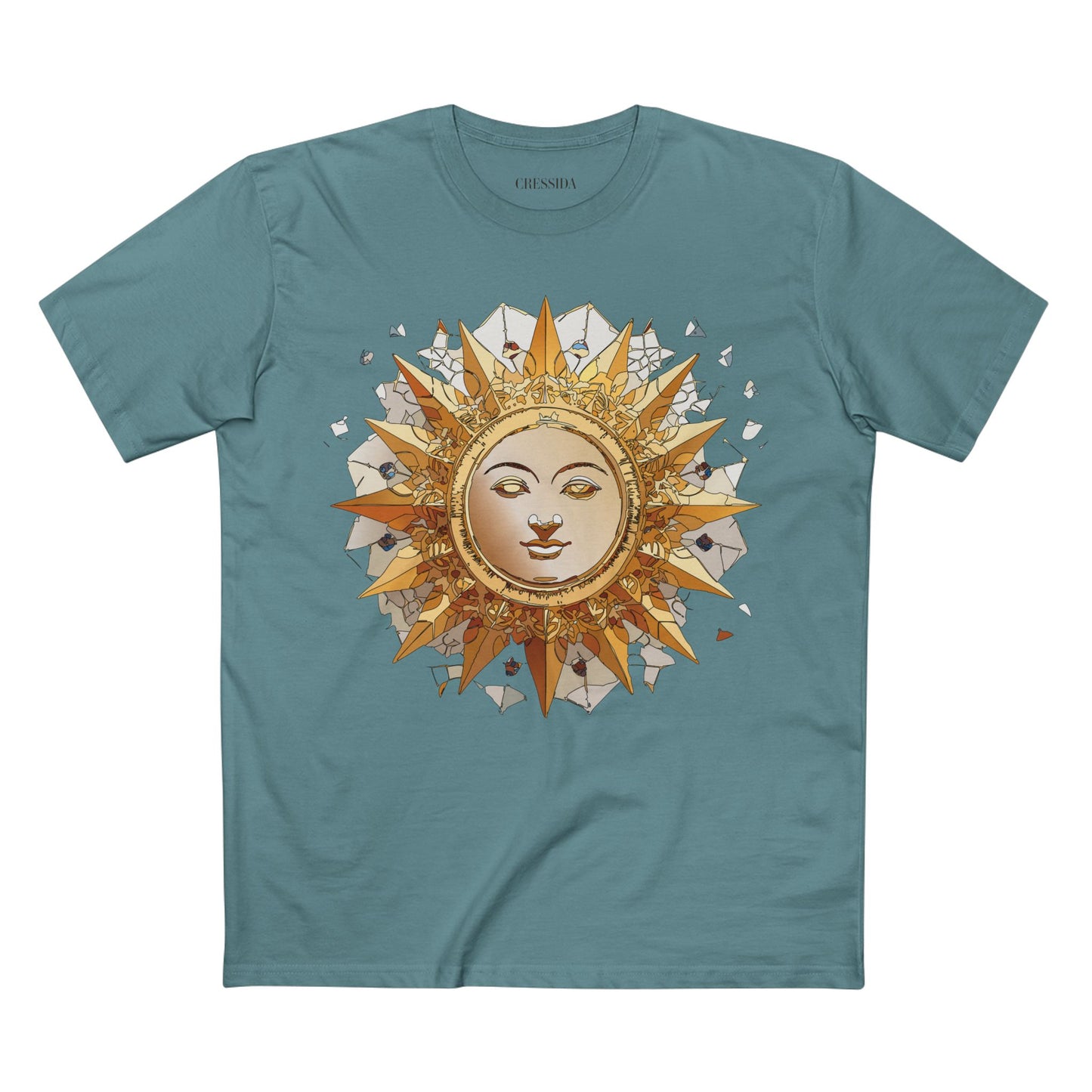 Sun Shirt, Shirt with Sun, Tee Shirt with Gold Sun