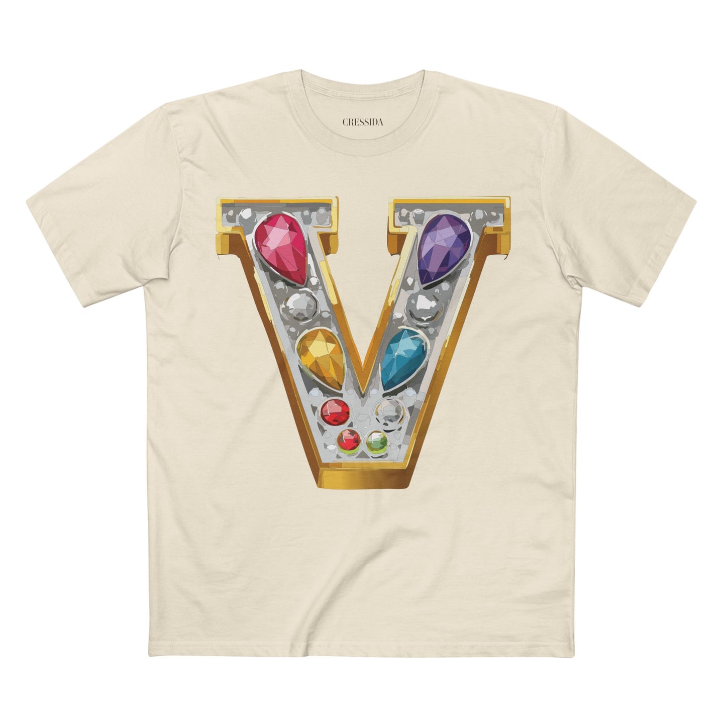 Letter Shirt, Shirt with Letters, Tee Shirt with Gold Letters