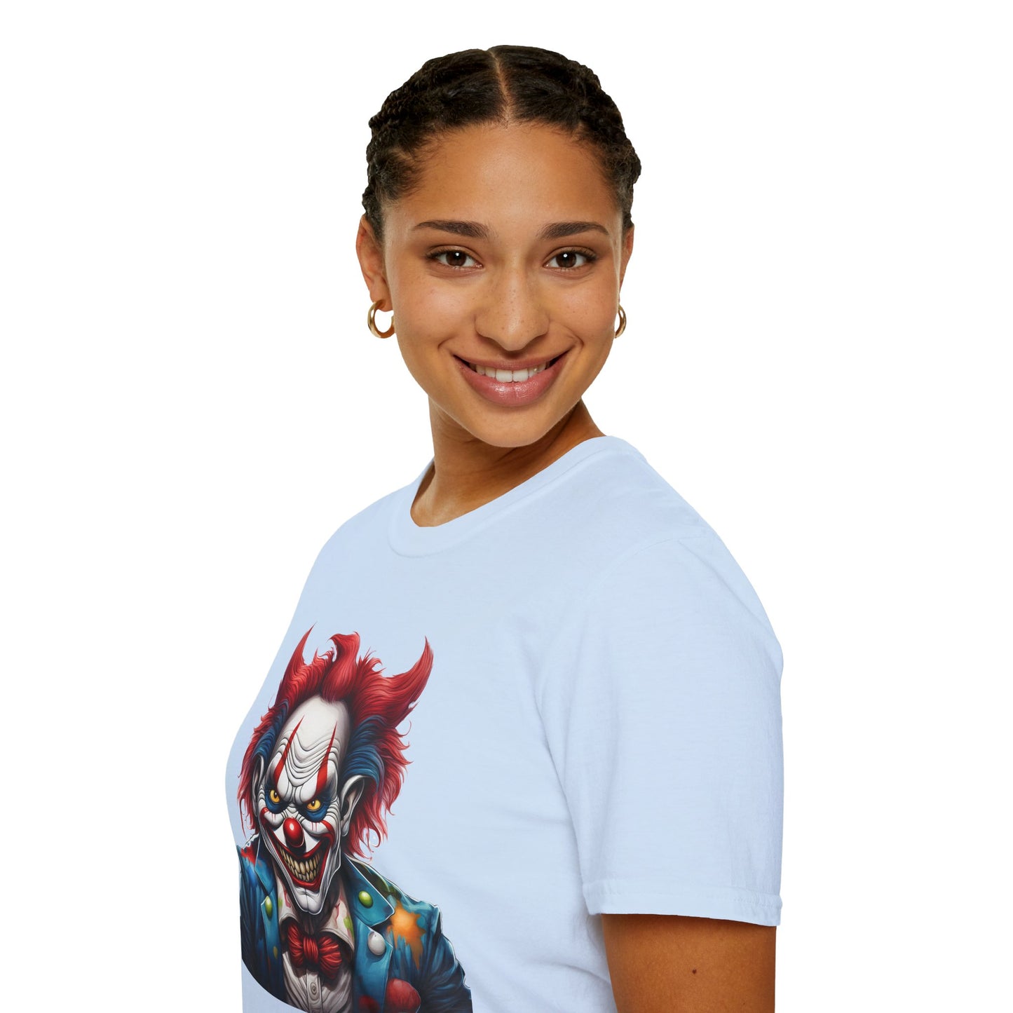 Clown Shirt, T Shirt with Clown, Funny Man Shirt, Tee Shirt with Funny Man, Circus Shirt, Shirt with Circus, Scary Man Shirt, Shirt with Scary Man