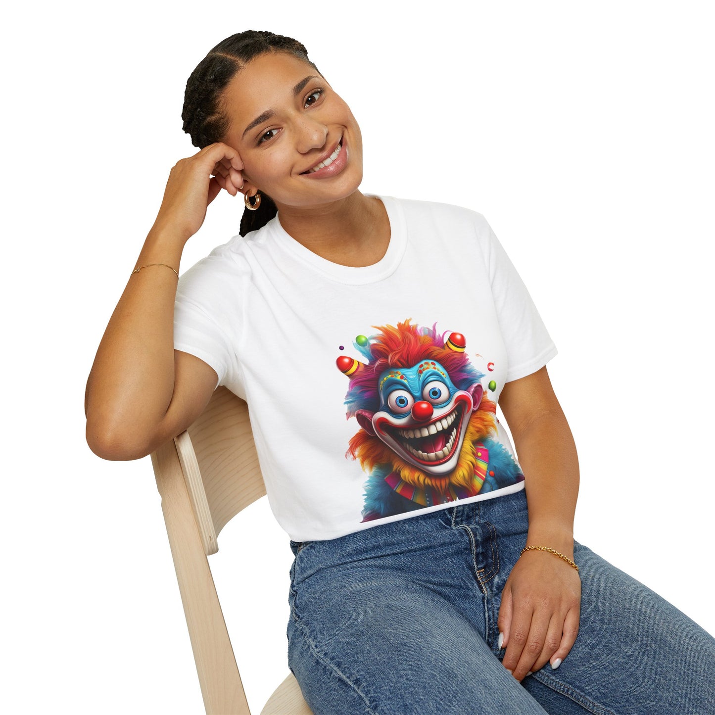 Clown Shirt, T Shirt with Clown, Funny Man Shirt, Tee Shirt with Funny Man, Circus Shirt, Shirt with Circus, Scary Man Shirt, Shirt with Scary Man