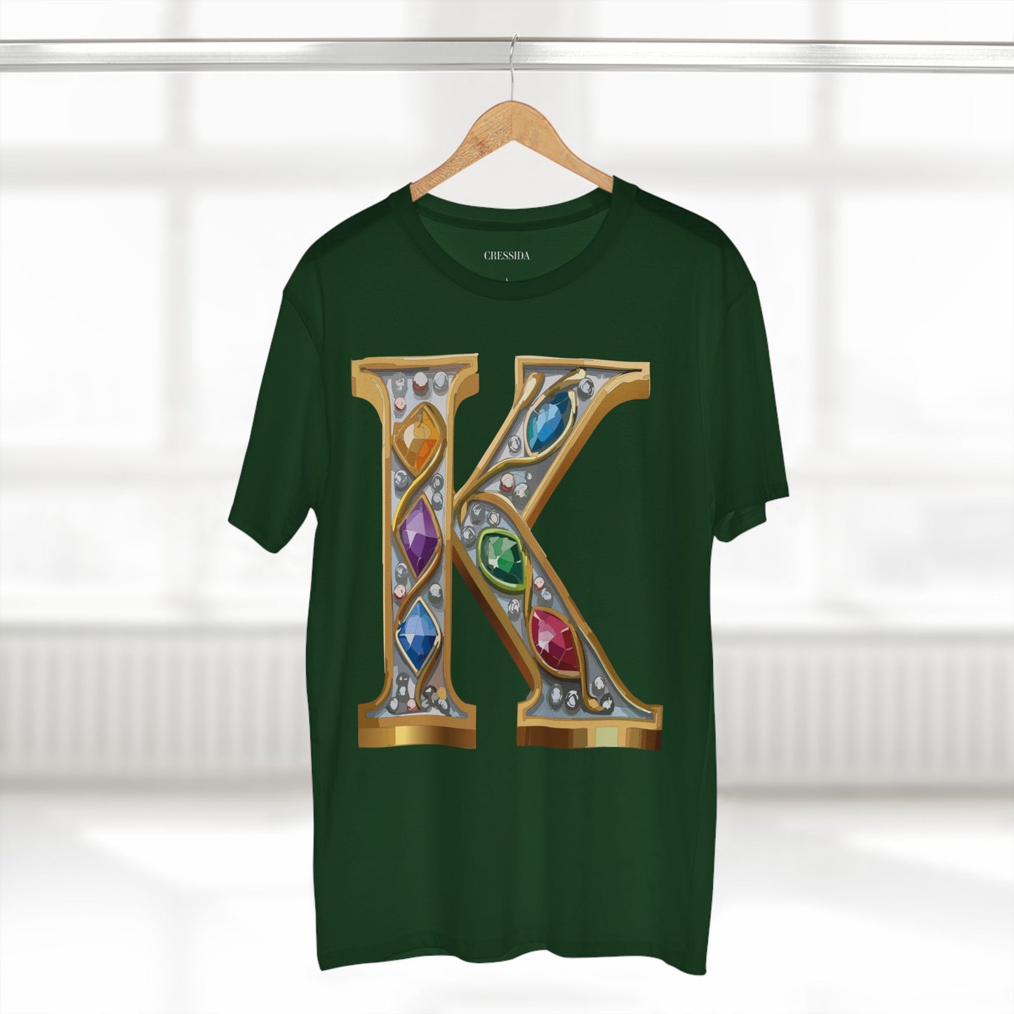 Letter Shirt, Shirt with Letters, Tee Shirt with Gold Letters