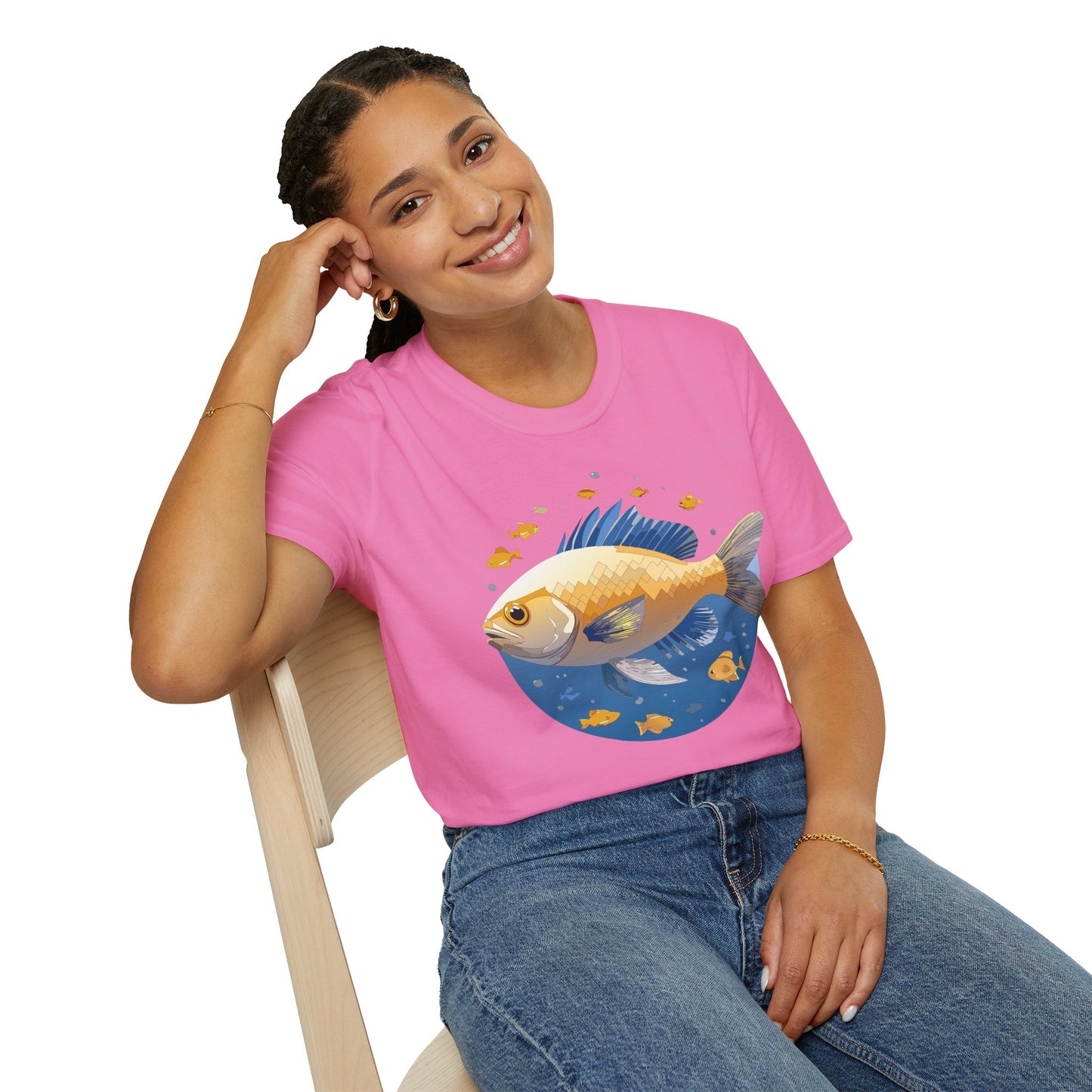 Fish Art Design Shirt, T Shirt with Fish, Graphic Shirt, Tee Shirt with Graphic Design, Shirt with Fish Graphic Art
