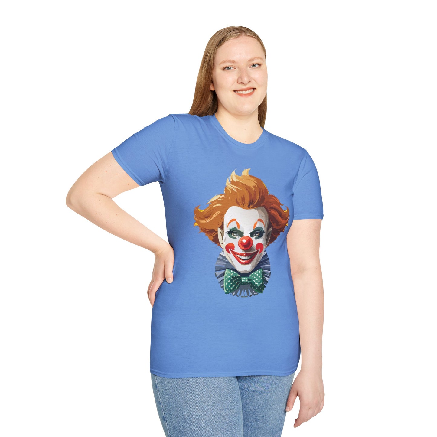 Clown Shirt, T Shirt with Clown, Funny Man Shirt, Tee Shirt with Funny Man, Circus Shirt, Shirt with Circus, Scary Man Shirt, Shirt with Scary Man