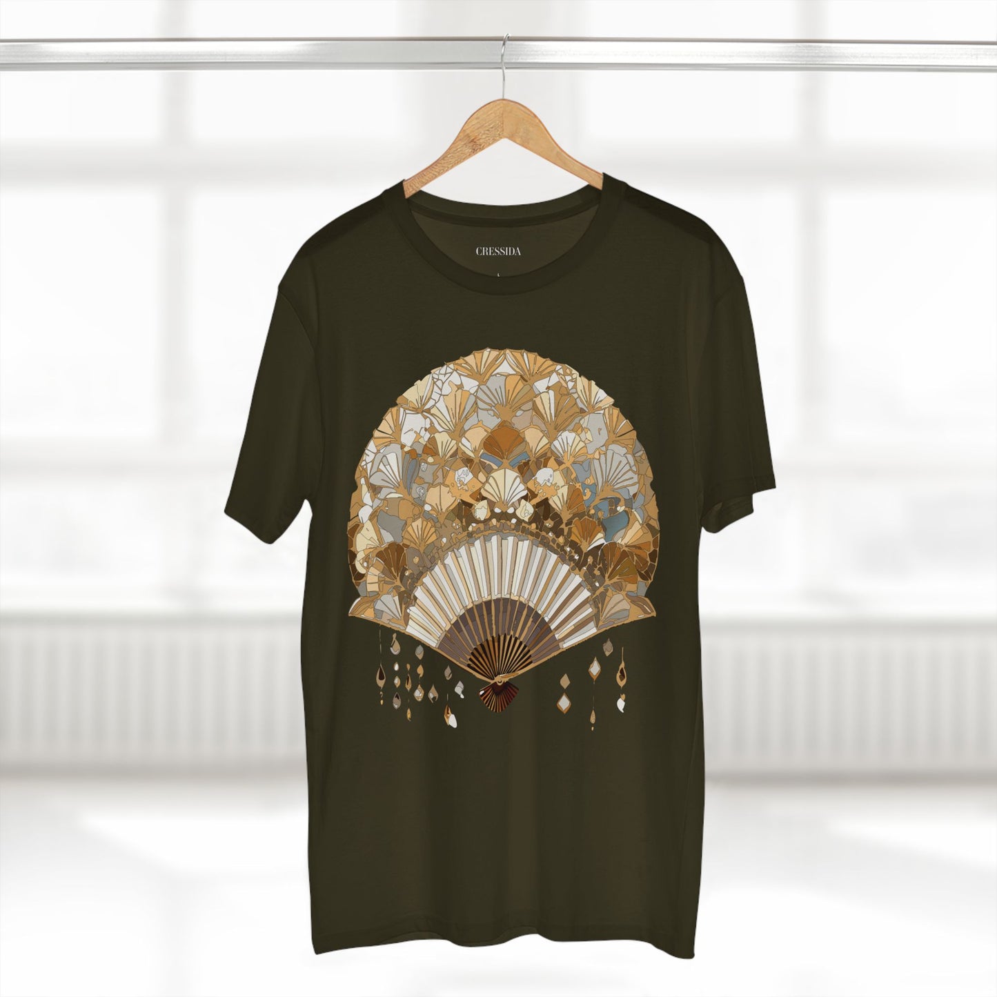 Fan shirt, Shirt with Fan, Tee Shirt with Antique Fan