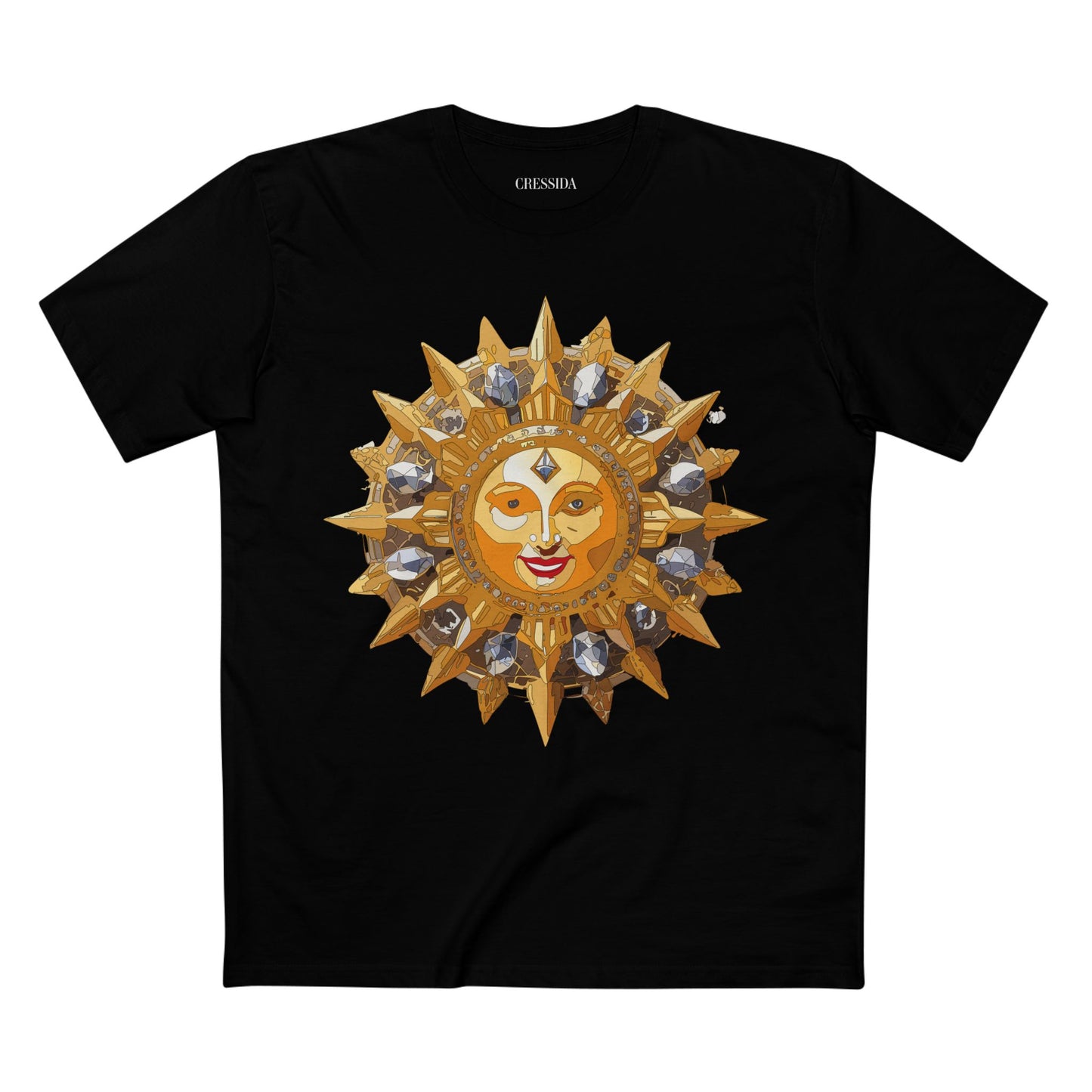 Sun Shirt, Shirt with Sun, Tee Shirt with Gold Sun