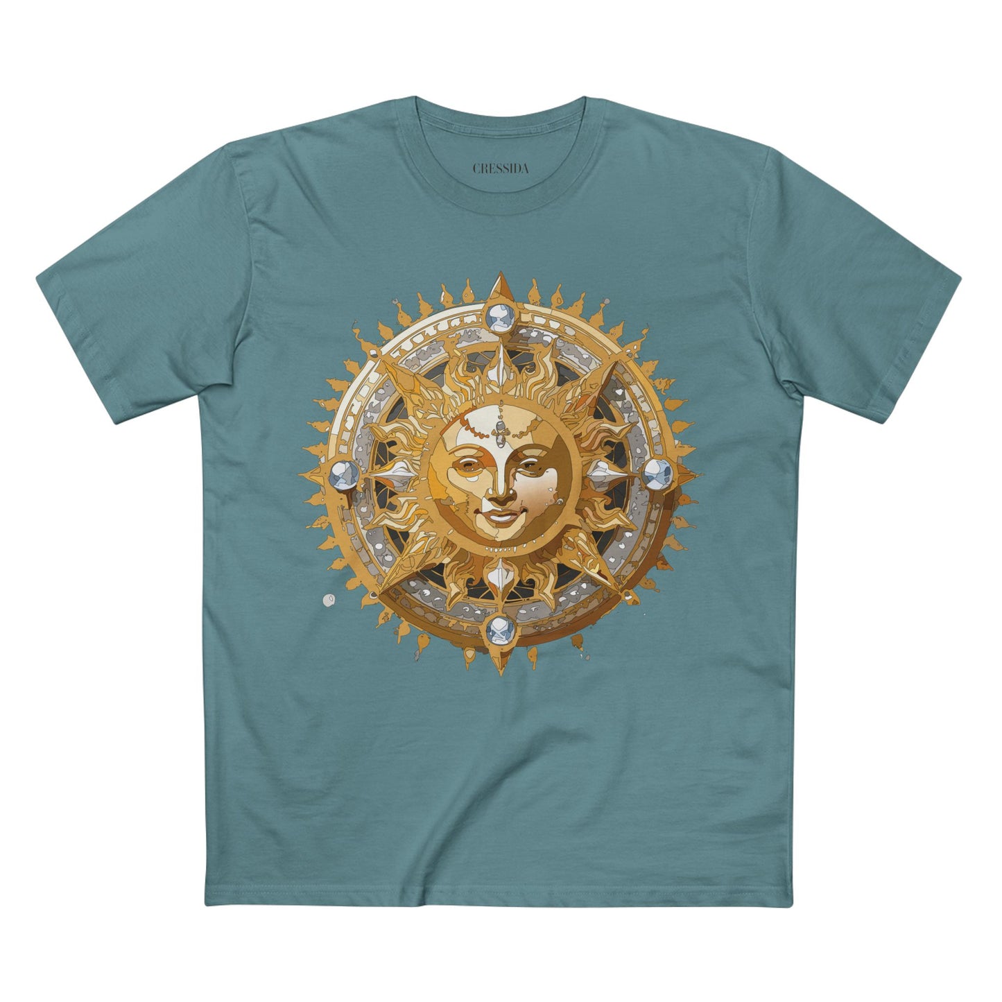 Sun Shirt, Shirt with Sun, Tee Shirt with Gold Sun