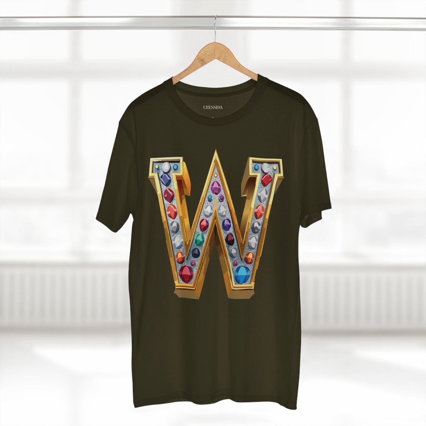 Letter Shirt, Shirt with Letters, Tee Shirt with Gold Letters