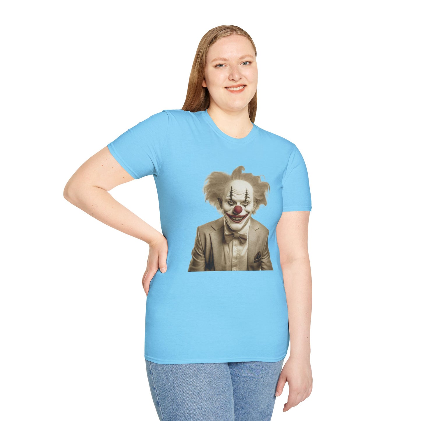 Clown Shirt, T Shirt with Clown, Funny Man Shirt, Tee Shirt with Funny Man, Circus Shirt, Shirt with Circus, Scary Man Shirt, Shirt with Scary Man
