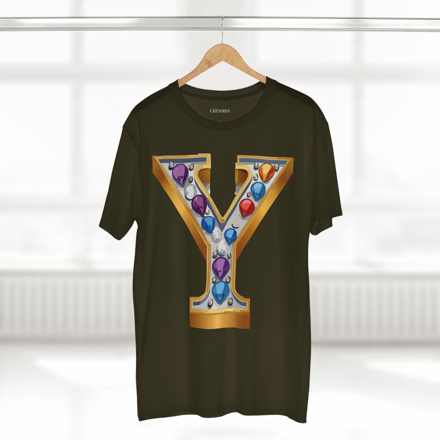 Letter Shirt, Shirt with Letters, Tee Shirt with Gold Letters
