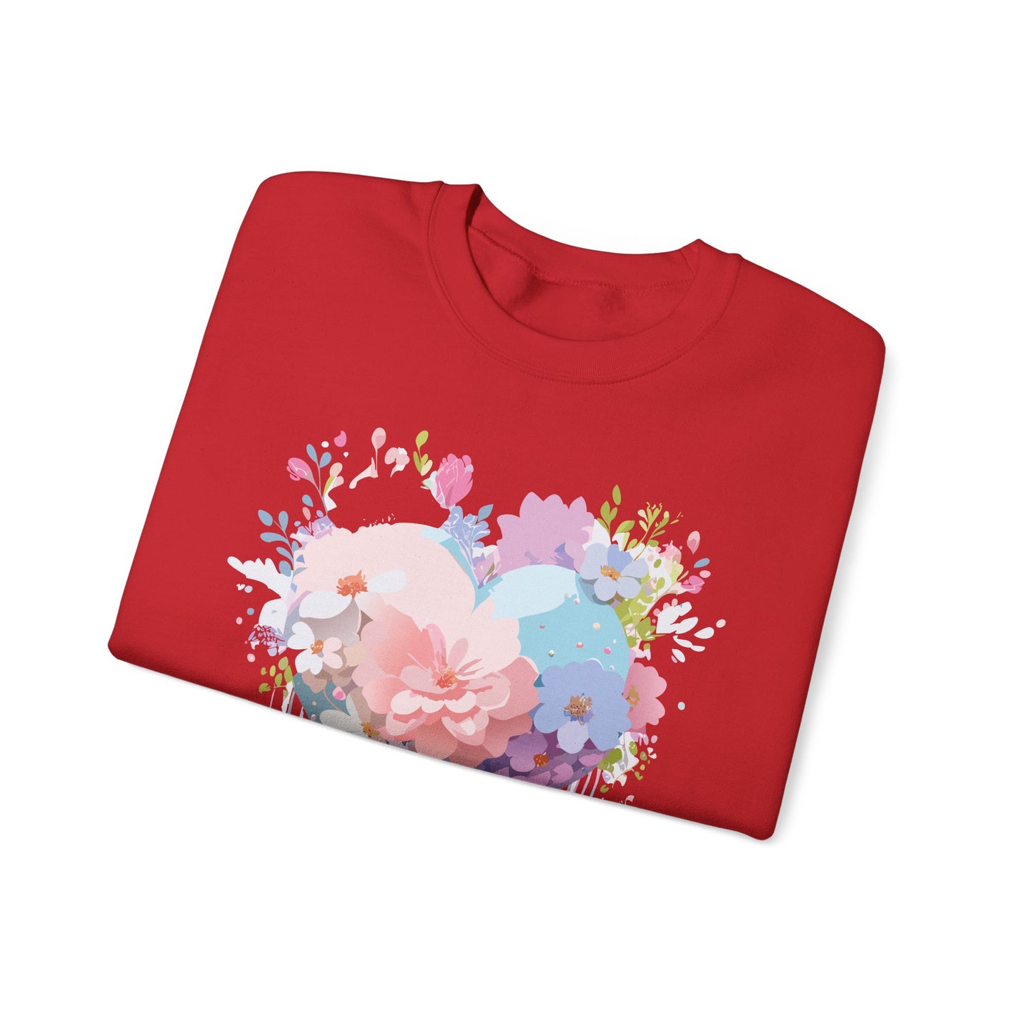 Floral Heart Sweatshirt, Floral Love Sweatshirt, Valentine's Day Sweatshirt, Heart Floral Sweatshirt