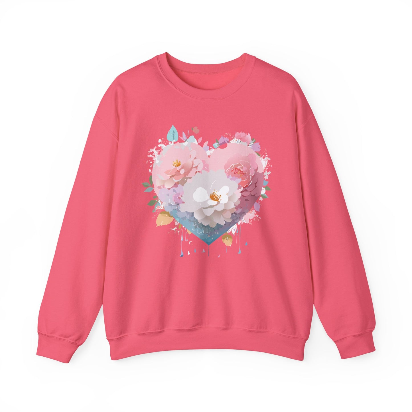 Floral Heart Sweatshirt, Floral Love Sweatshirt, Valentine's Day Sweatshirt, Heart Floral Sweatshirt