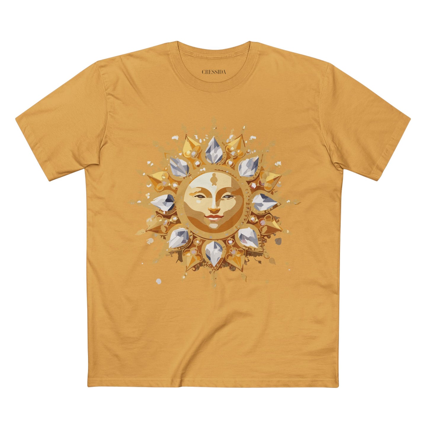 Sun Shirt, Shirt with Sun, Tee Shirt with Gold Sun