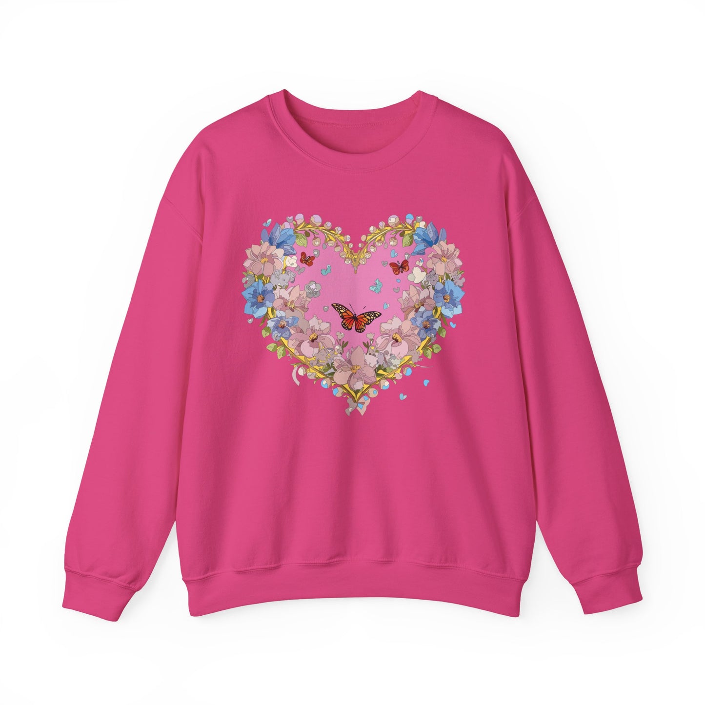 Floral Heart Sweatshirt, Floral Love Sweatshirt, Valentine's Day Sweatshirt, Heart Floral Sweatshirt
