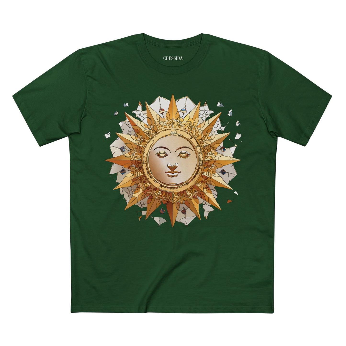 Sun Shirt, Shirt with Sun, Tee Shirt with Gold Sun