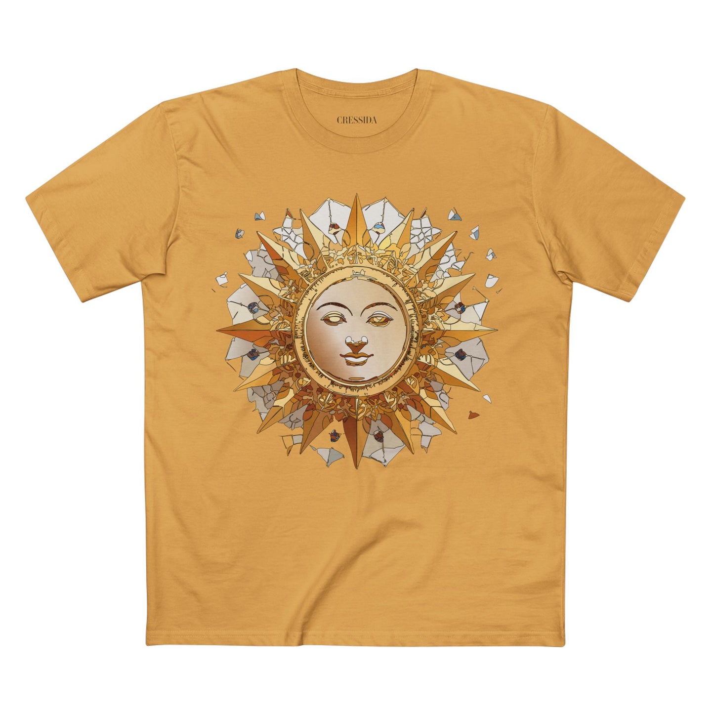 Sun Shirt, Shirt with Sun, Tee Shirt with Gold Sun