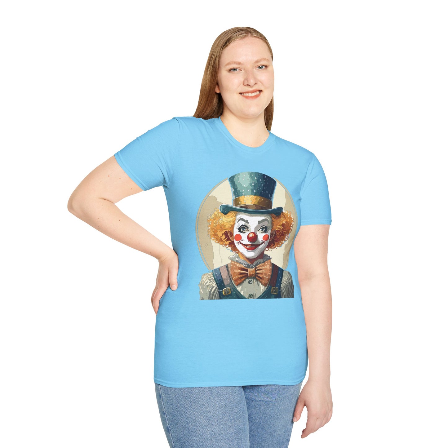 Clown Shirt, T Shirt with Clown, Funny Man Shirt, Tee Shirt with Funny Man, Circus Shirt, Shirt with Circus, Scary Man Shirt, Shirt with Scary Man