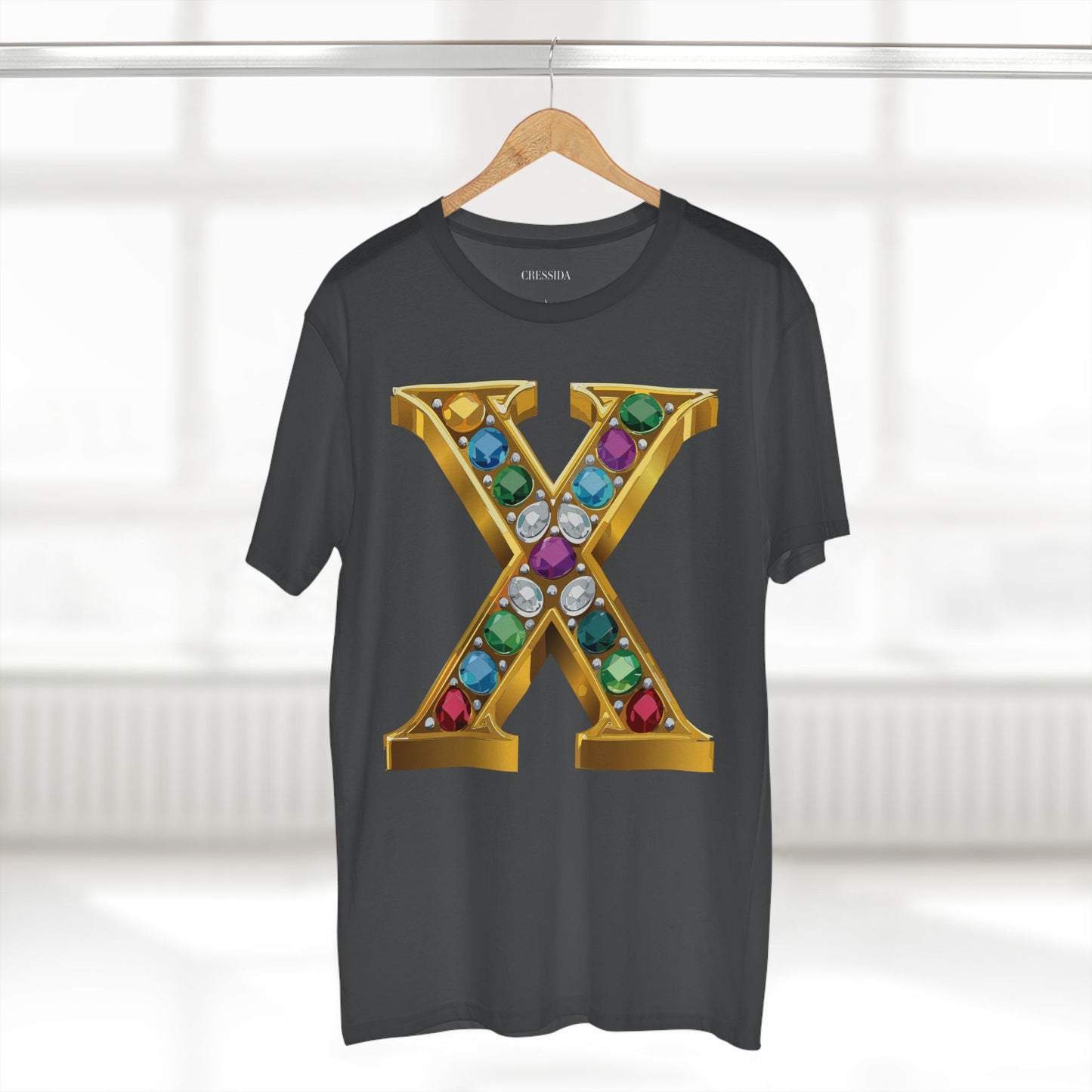 Letter Shirt, Shirt with Letters, Tee Shirt with Gold Letters