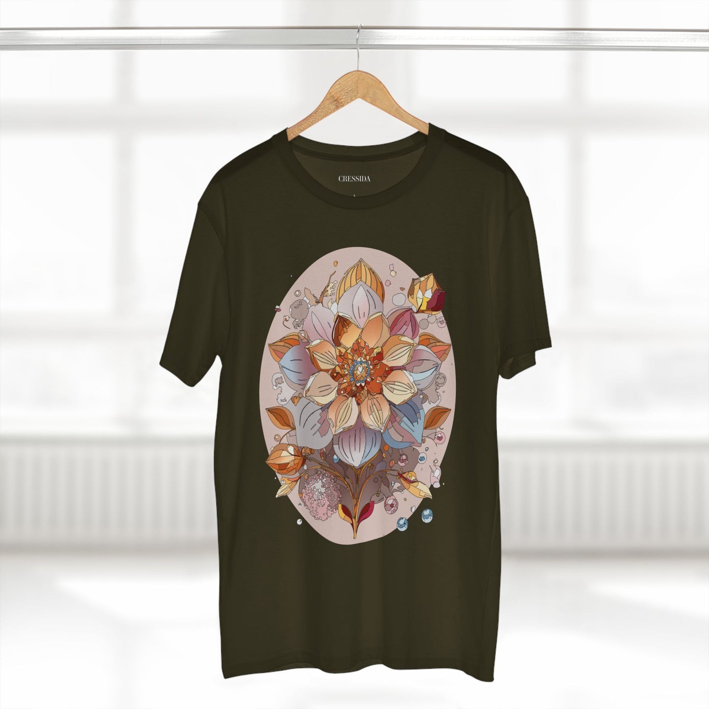Floral Shirt, Shirt with Flower, Tee Shirt with Antique Flower