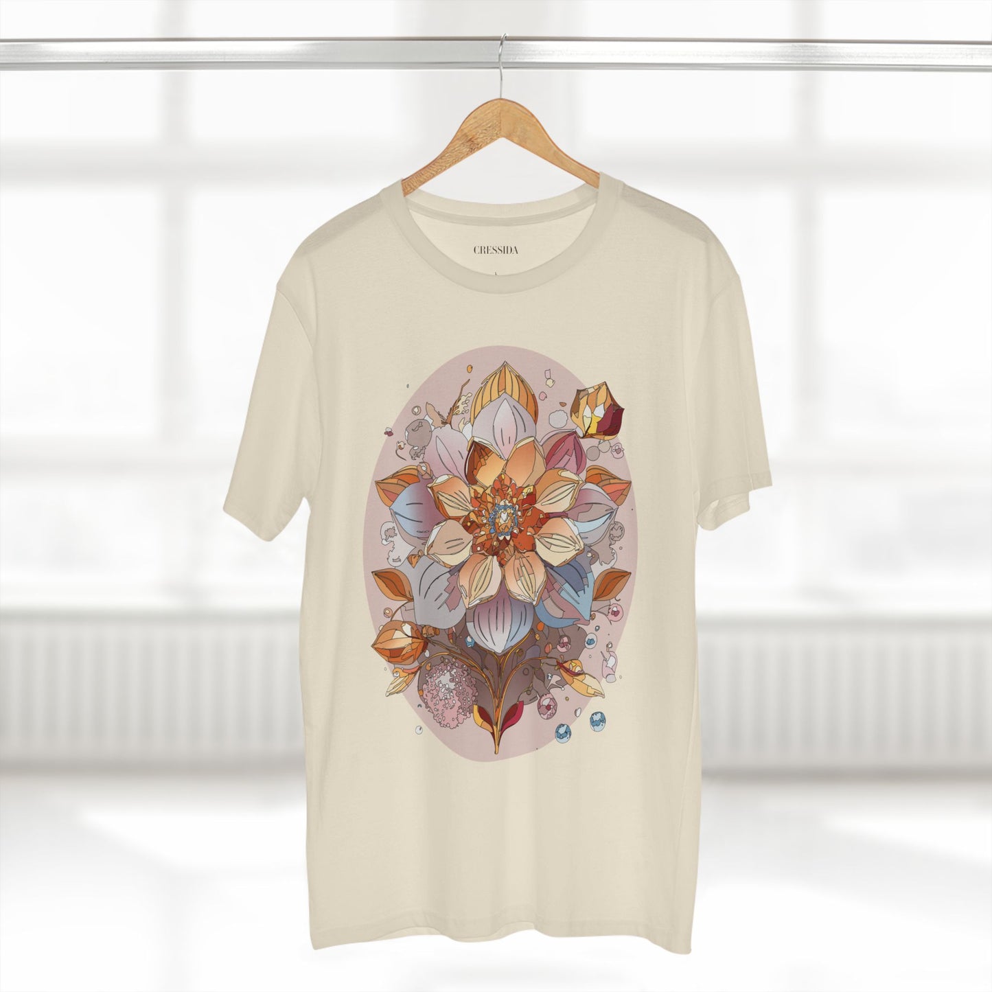 Floral Shirt, Shirt with Flower, Tee Shirt with Antique Flower