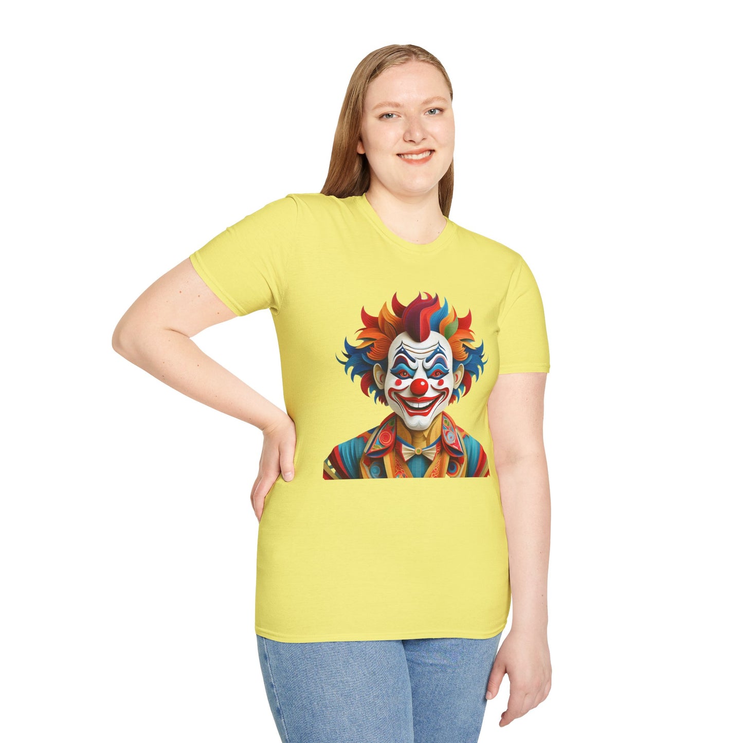 Clown Shirt, T Shirt with Clown, Funny Man Shirt, Tee Shirt with Funny Man, Circus Shirt, Shirt with Circus, Scary Man Shirt, Shirt with Scary Man