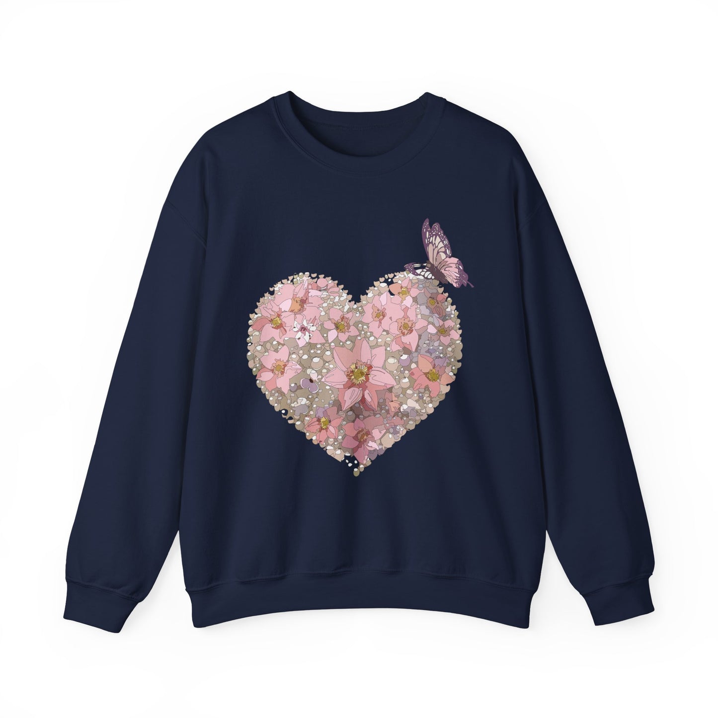 Floral Heart Sweatshirt, Floral Love Sweatshirt, Valentine's Day Sweatshirt, Heart Floral Sweatshirt