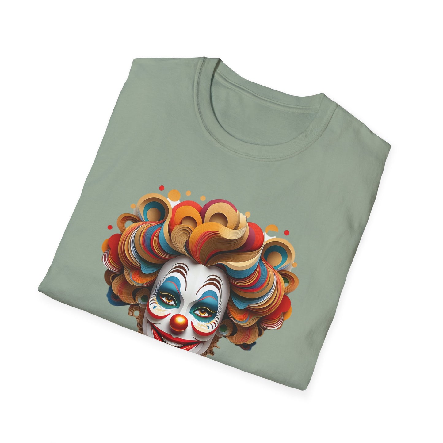 Clown Shirt, T Shirt with Clown, Funny Man Shirt, Tee Shirt with Funny Man, Circus Shirt, Shirt with Circus, Scary Man Shirt, Shirt with Scary Man