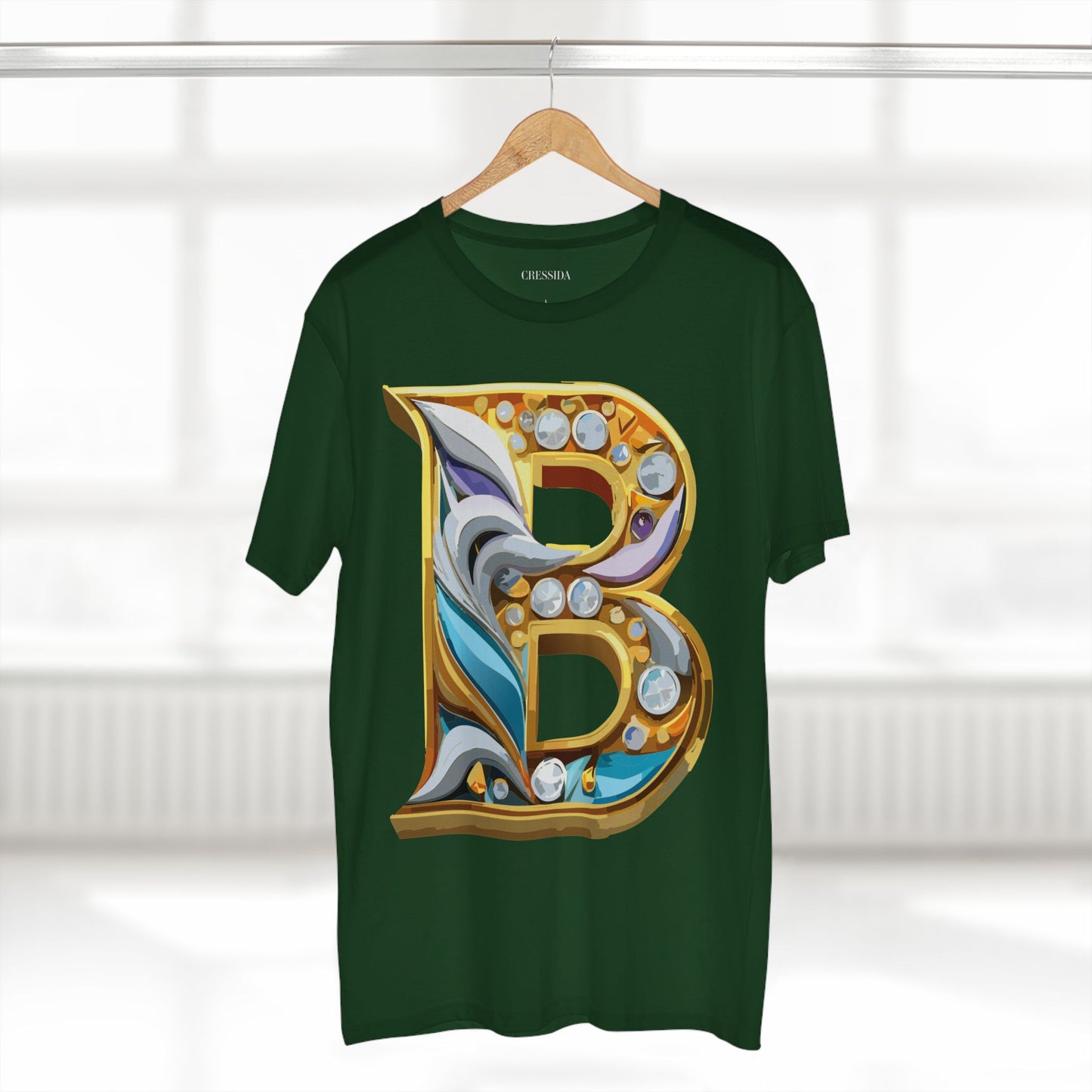 Letter Shirt, Shirt with Letters, Tee Shirt with Gold Letters
