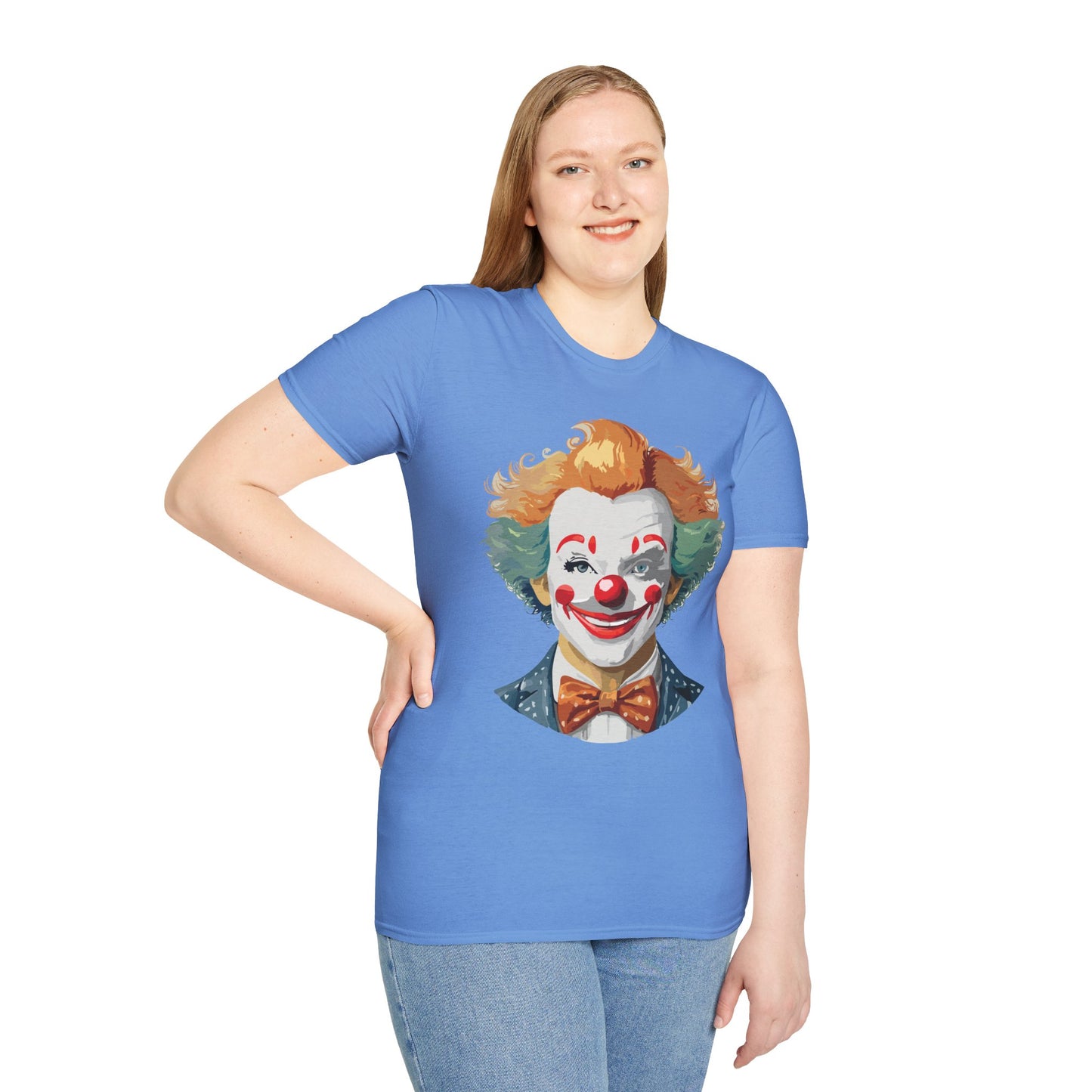 Clown Shirt, T Shirt with Clown, Funny Man Shirt, Tee Shirt with Funny Man, Circus Shirt, Shirt with Circus, Scary Man Shirt, Shirt with Scary Man