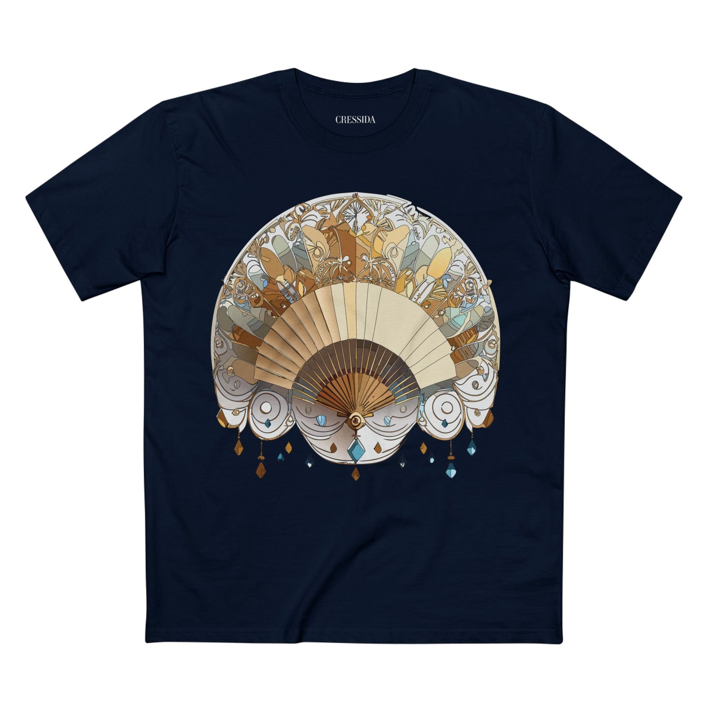 Fan shirt, Shirt with Fan, Tee Shirt with Antique Fan