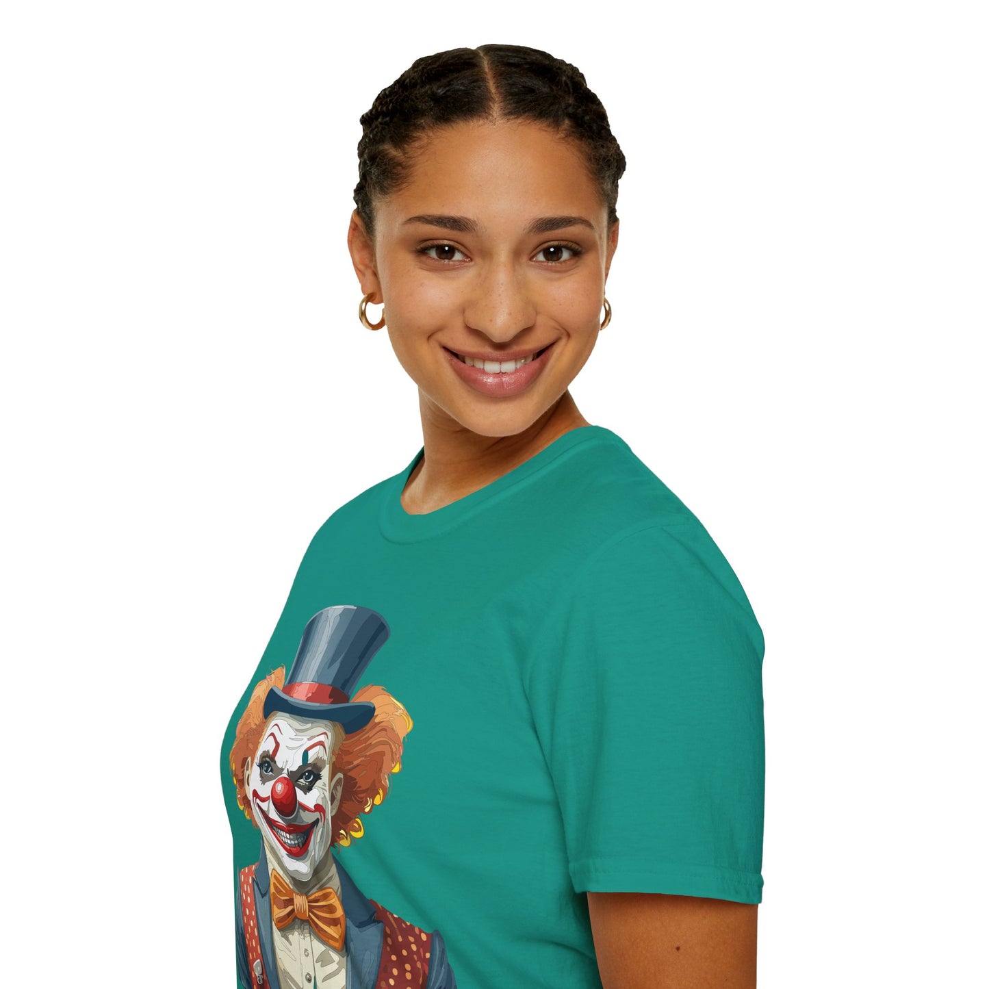 Clown Shirt, T Shirt with Clown, Funny Man Shirt, Tee Shirt with Funny Man, Circus Shirt, Shirt with Circus, Scary Man Shirt, Shirt with Scary Man