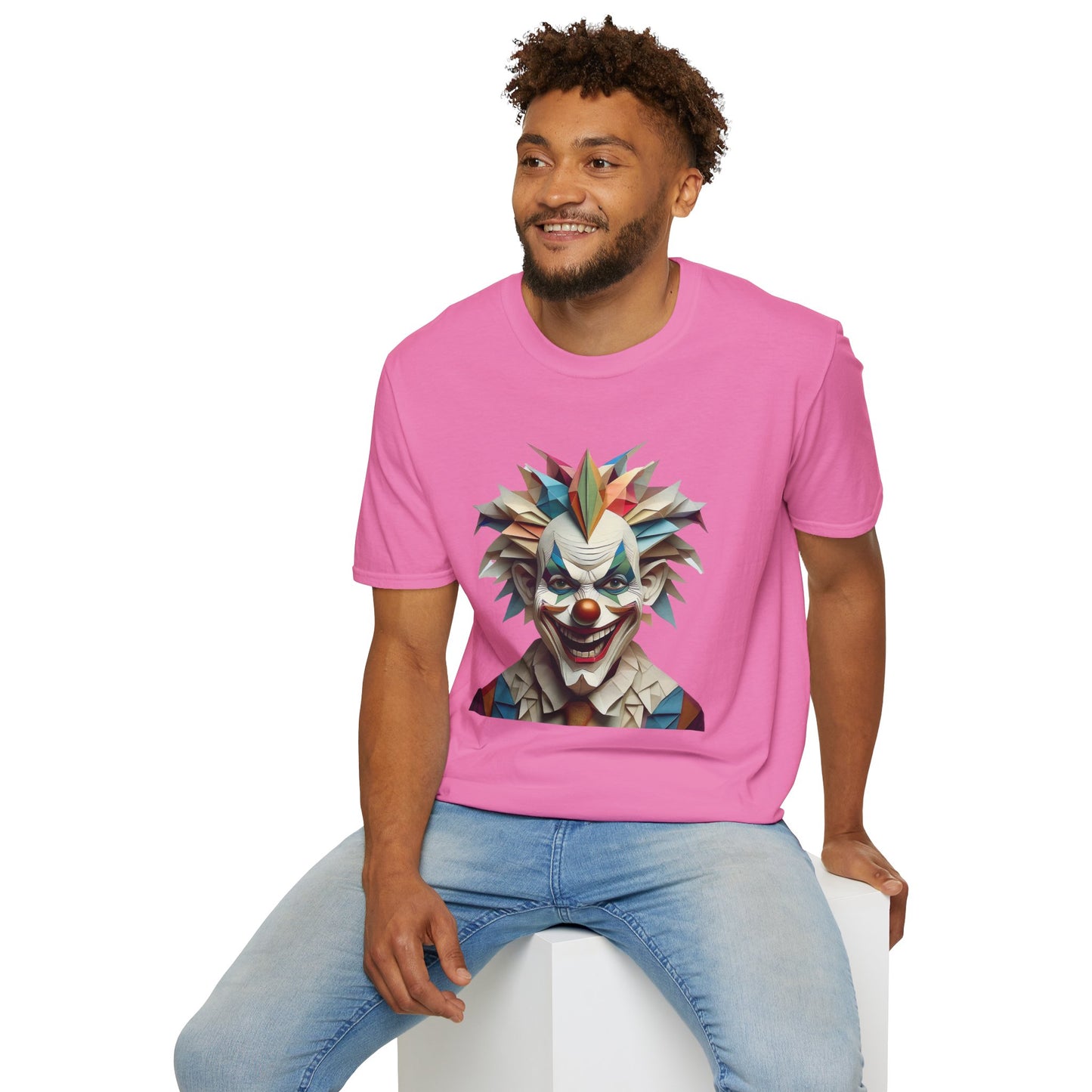 Clown Shirt, T Shirt with Clown, Funny Man Shirt, Tee Shirt with Funny Man, Circus Shirt, Shirt with Circus, Scary Man Shirt, Shirt with Scary Man