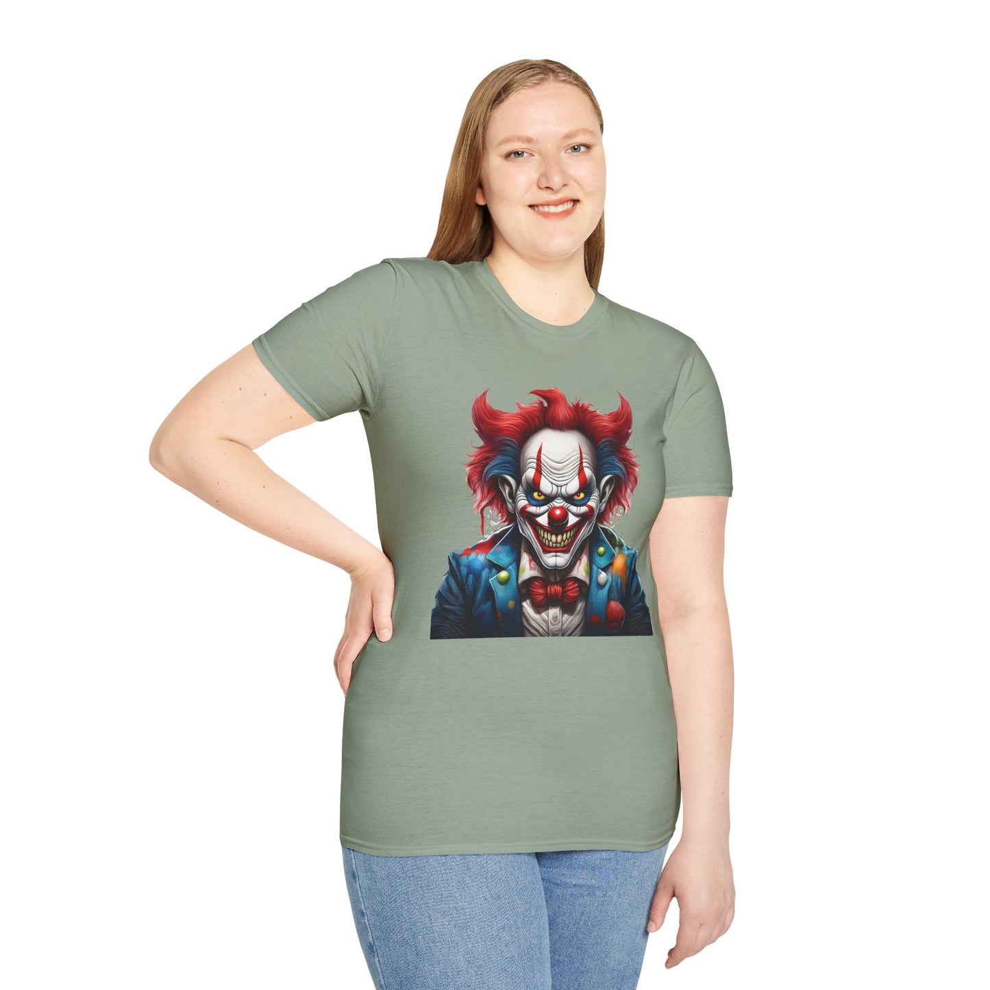 Clown Shirt, T Shirt with Clown, Funny Man Shirt, Tee Shirt with Funny Man, Circus Shirt, Shirt with Circus, Scary Man Shirt, Shirt with Scary Man