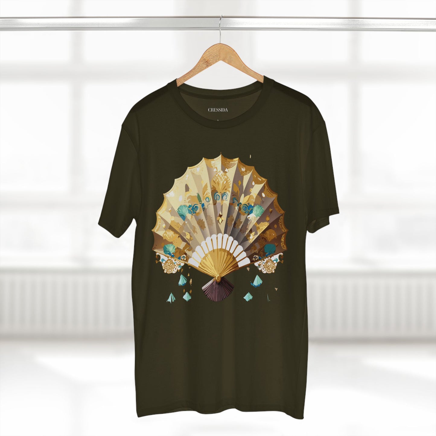 Fan shirt, Shirt with Fan, Tee Shirt with Antique Fan