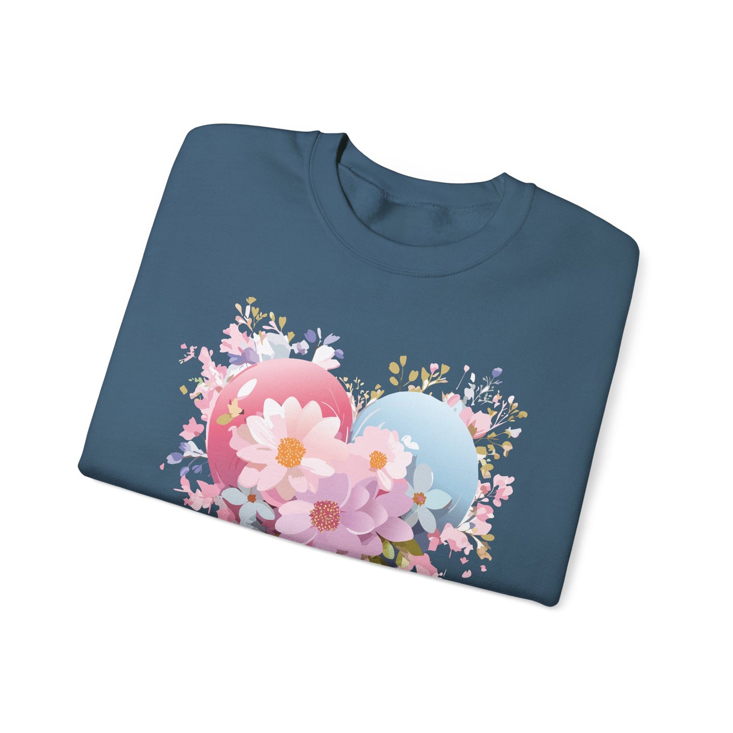 Floral Heart Sweatshirt, Floral Love Sweatshirt, Valentine's Day Sweatshirt, Heart Floral Sweatshirt