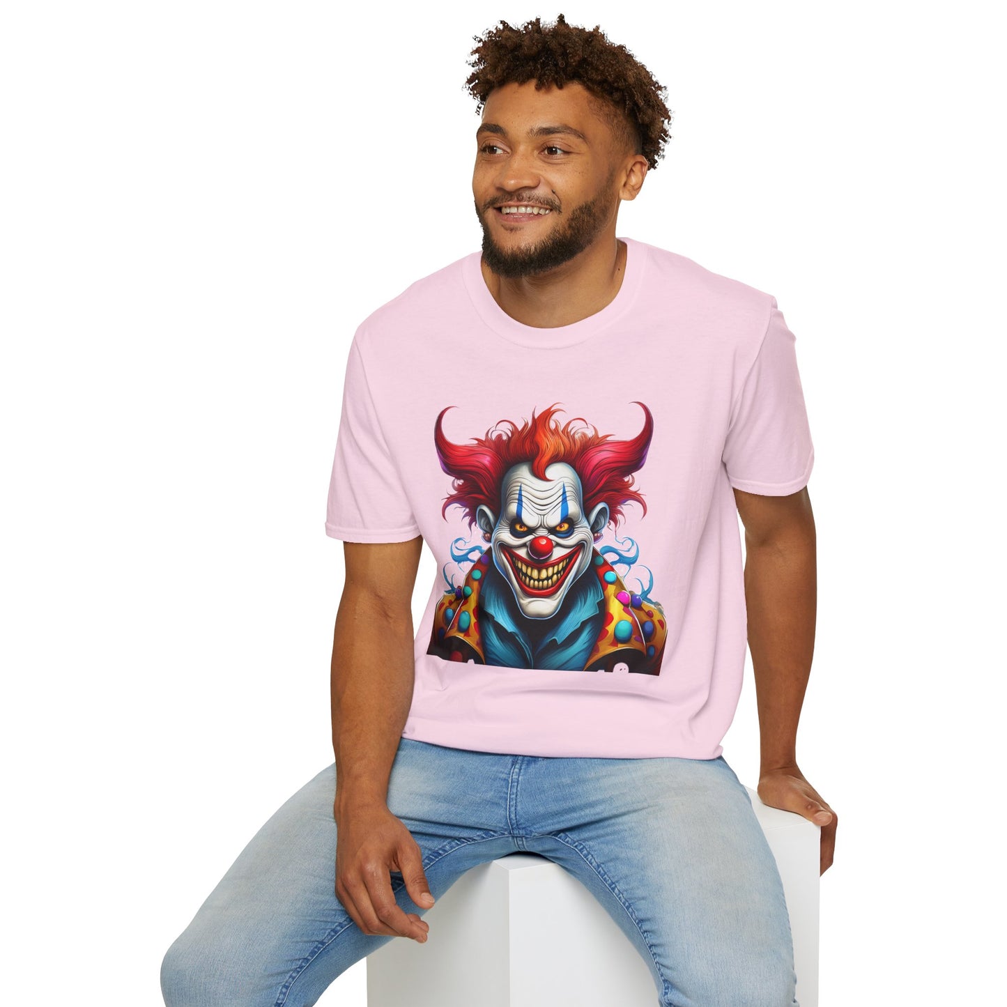 Clown Shirt, T Shirt with Clown, Funny Man Shirt, Tee Shirt with Funny Man, Circus Shirt, Shirt with Circus, Scary Man Shirt, Shirt with Scary Man