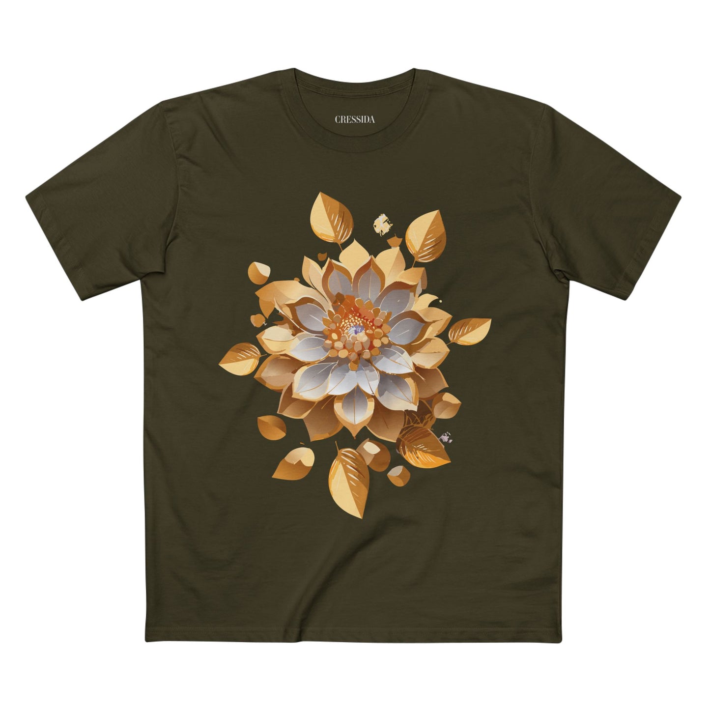 Floral Shirt, Shirt with Flower, Tee Shirt with Antique Flower