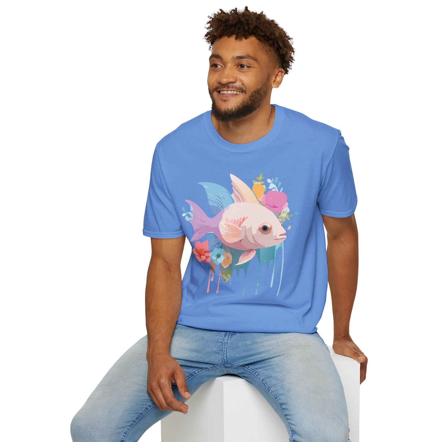 Fish Art Design Shirt, T Shirt with Fish, Graphic Shirt, Tee Shirt with Graphic Design, Shirt with Fish Graphic Art