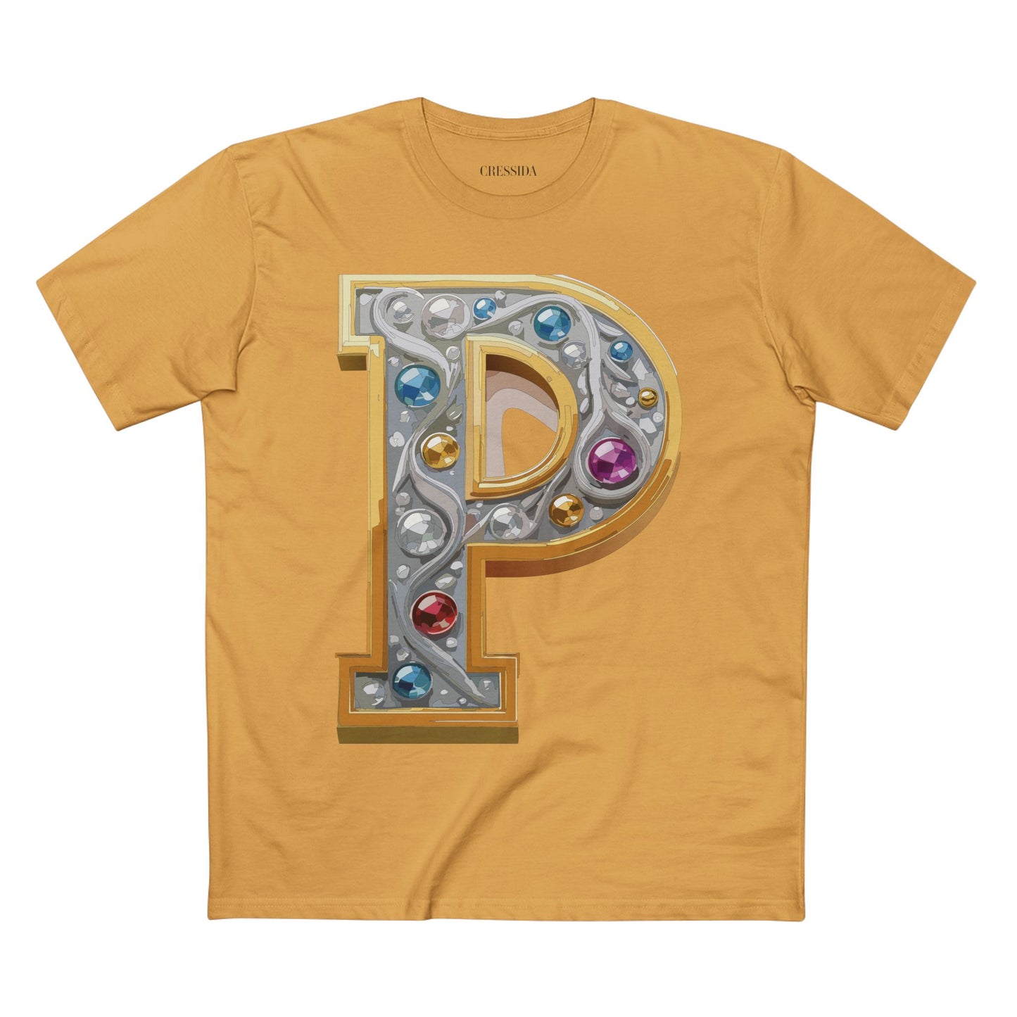 Letter Shirt, Shirt with Letters, Tee Shirt with Gold Letters