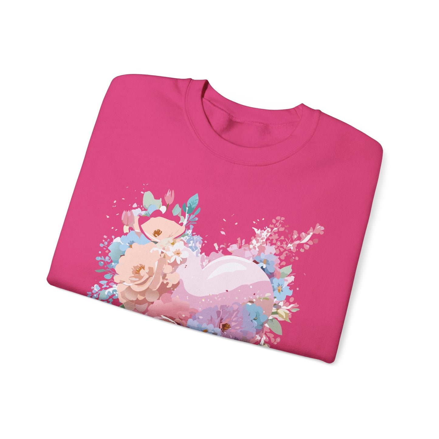 Floral Heart Sweatshirt, Floral Love Sweatshirt, Valentine's Day Sweatshirt, Heart Floral Sweatshirt