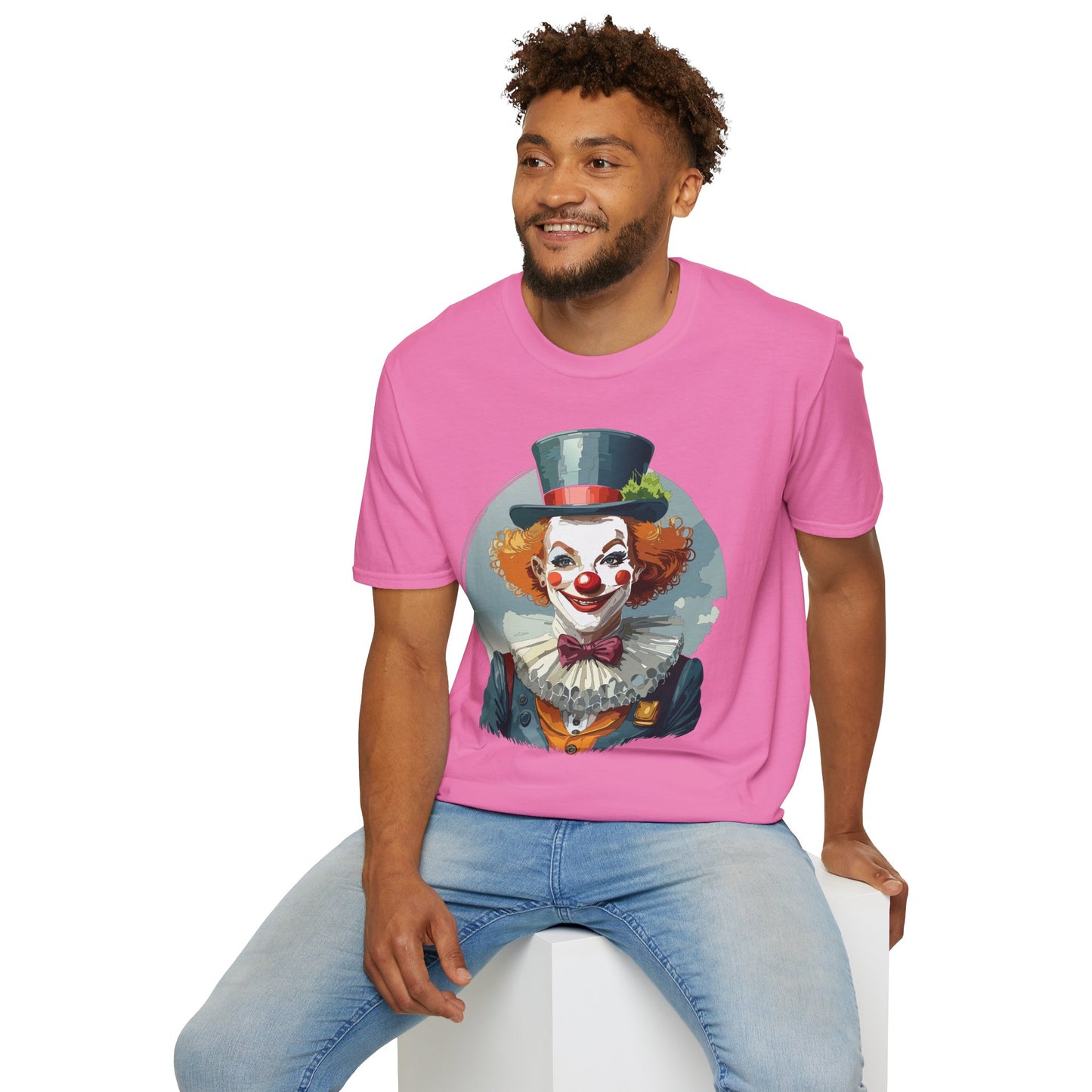 Clown Shirt, T Shirt with Clown, Funny Man Shirt, Tee Shirt with Funny Man, Circus Shirt, Shirt with Circus, Scary Man Shirt, Shirt with Scary Man