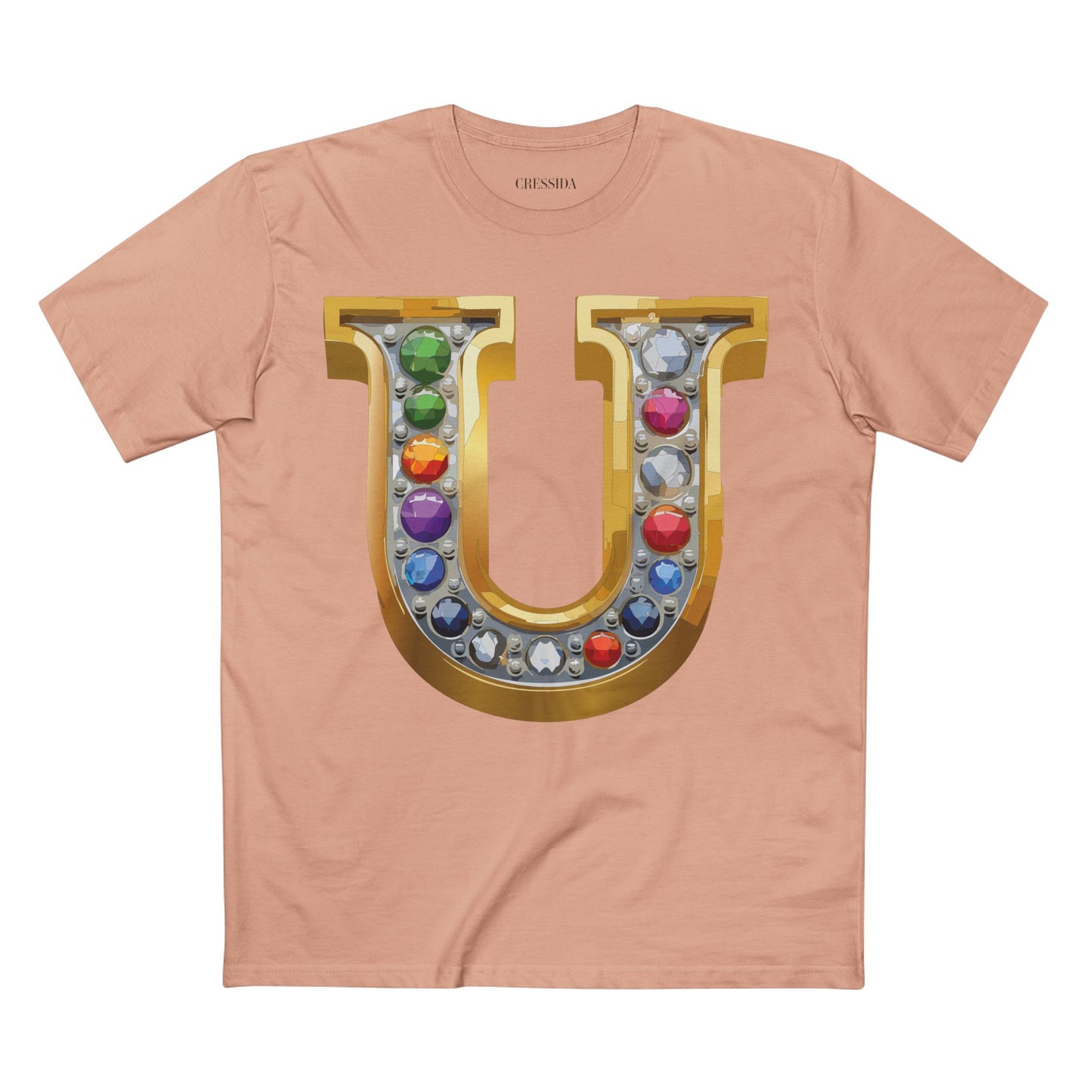 Letter Shirt, Shirt with Letters, Tee Shirt with Gold Letters