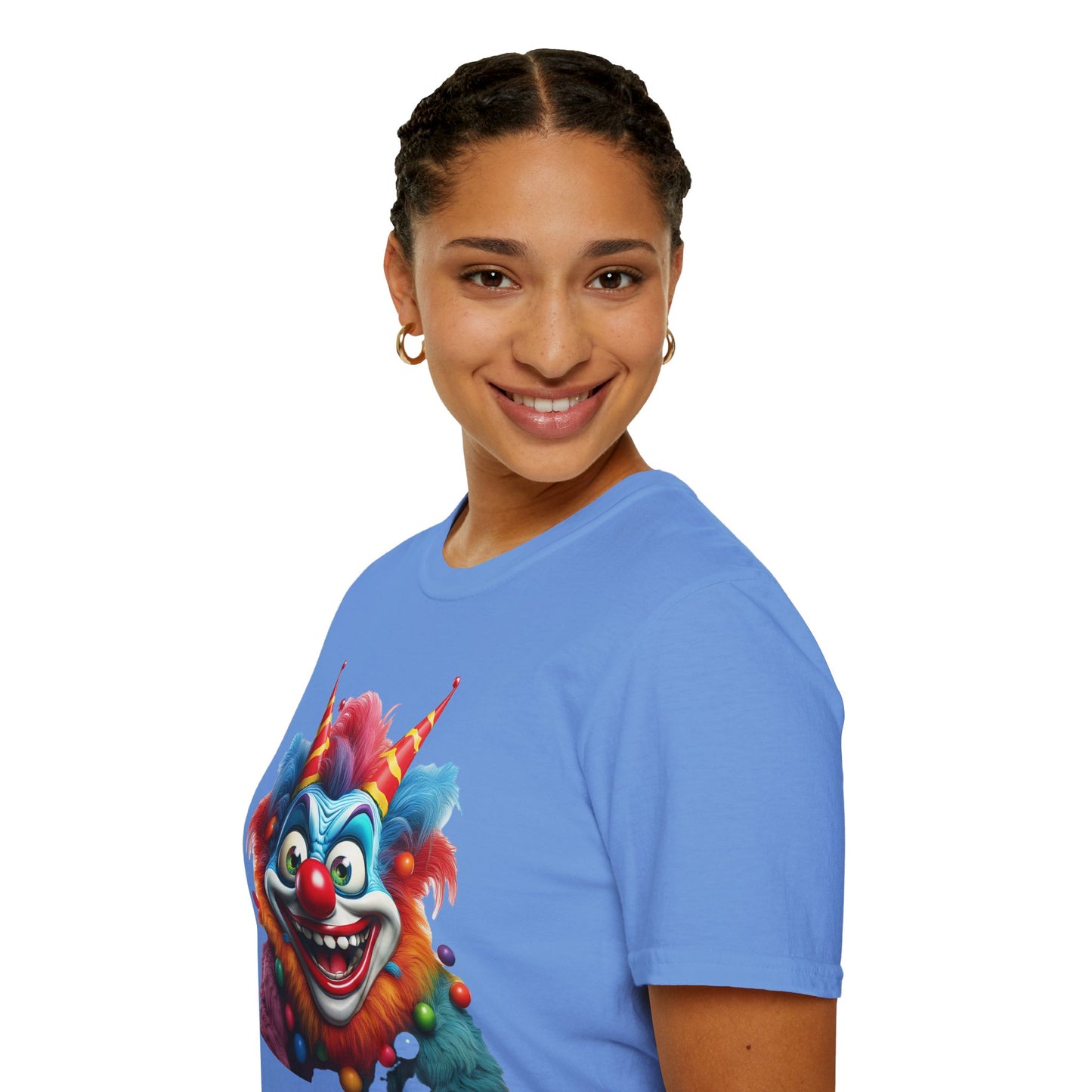 Clown Shirt, T Shirt with Clown, Funny Man Shirt, Tee Shirt with Funny Man, Circus Shirt, Shirt with Circus, Scary Man Shirt, Shirt with Scary Man