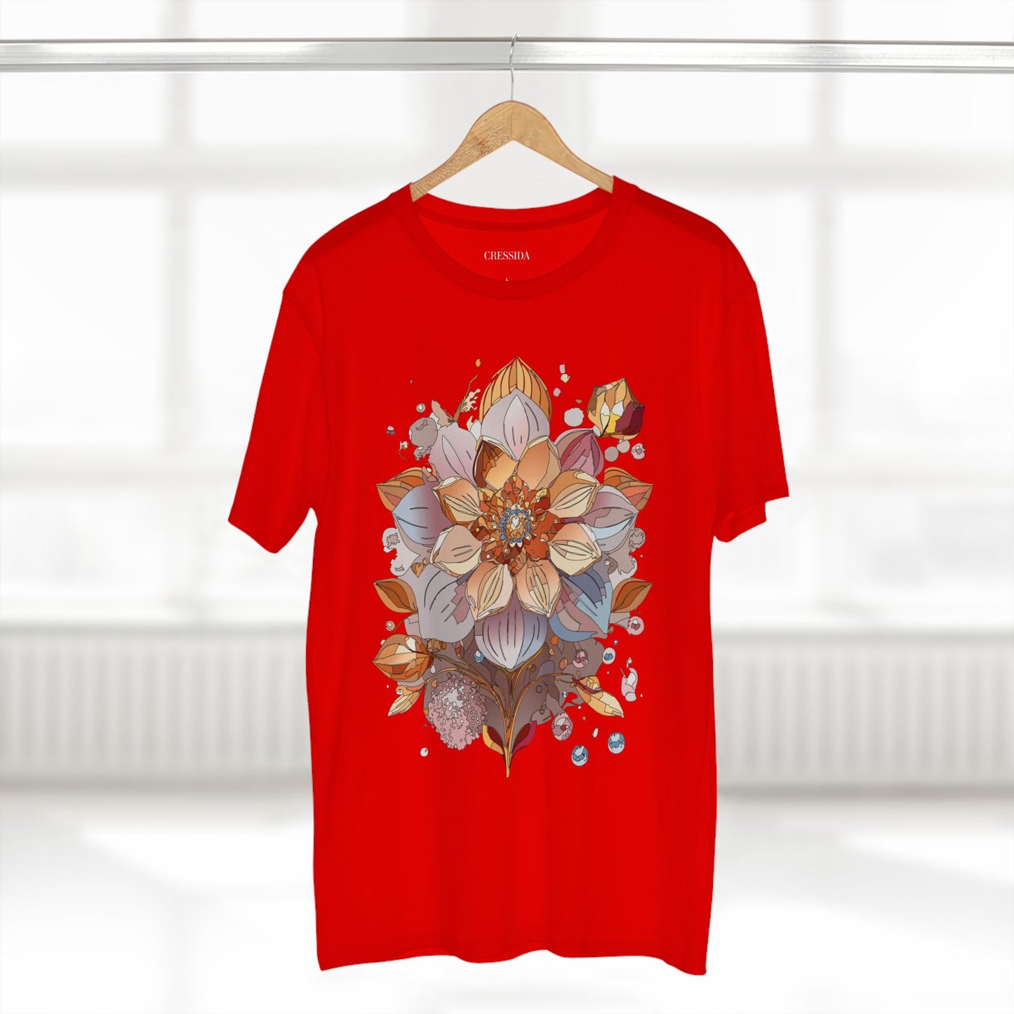 Floral Shirt, Shirt with Flower, Tee Shirt with Antique Flower